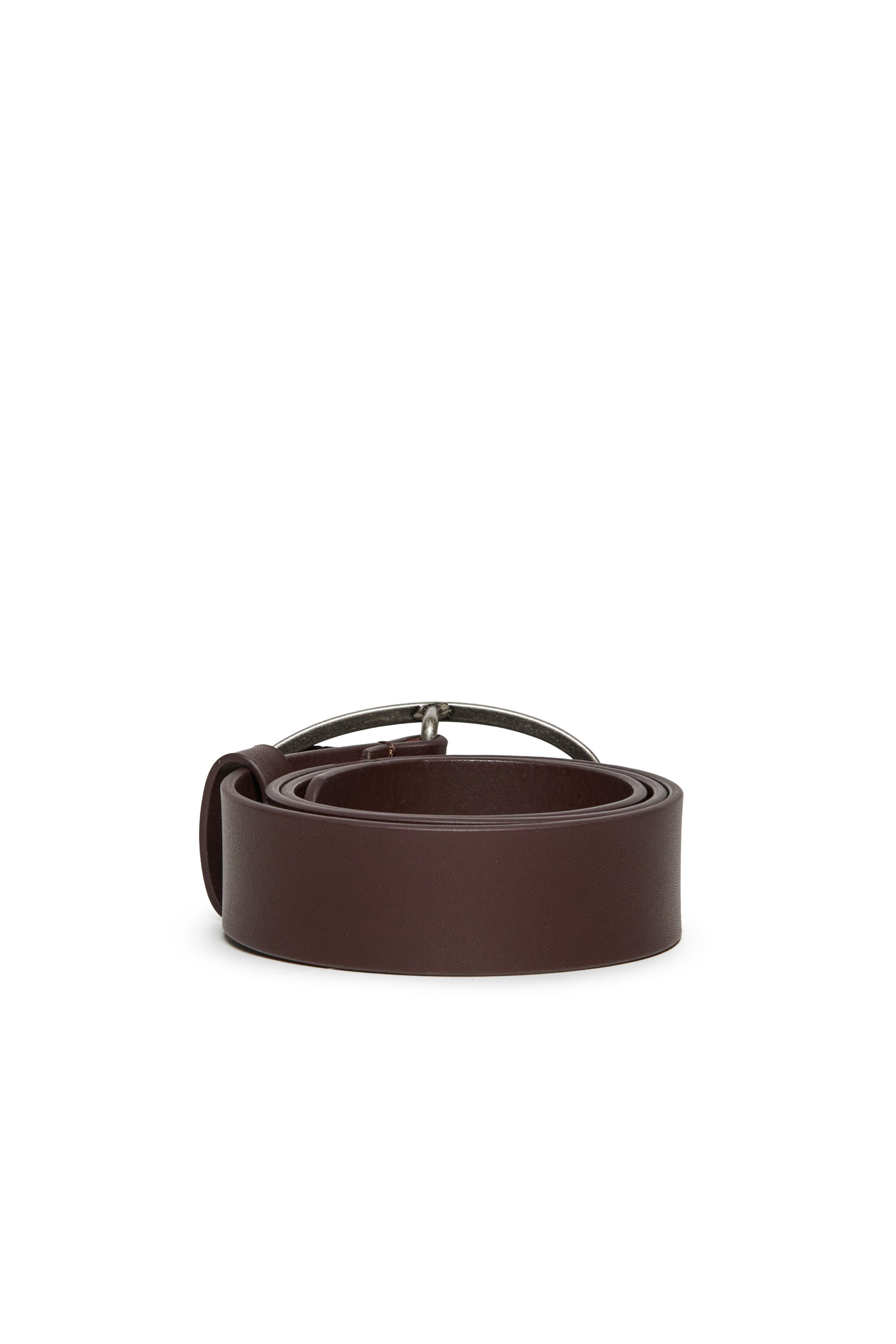 Diesel - B1DR, Cinturón de piel con hebilla ovalada D Unisex in Marrón - 2