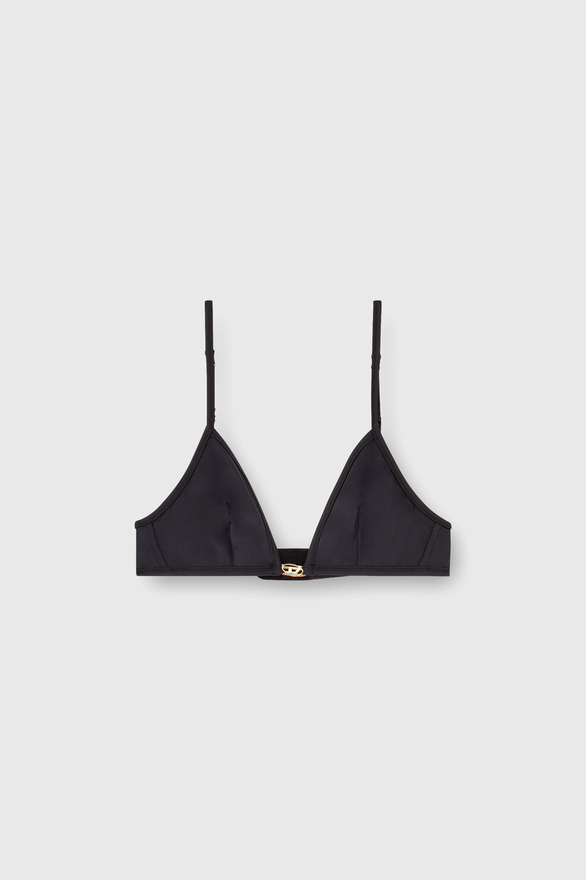 Diesel - LUNA-UTLT, Sujetador triangular de nailon con detalle Oval D Mujer in Negro - 2