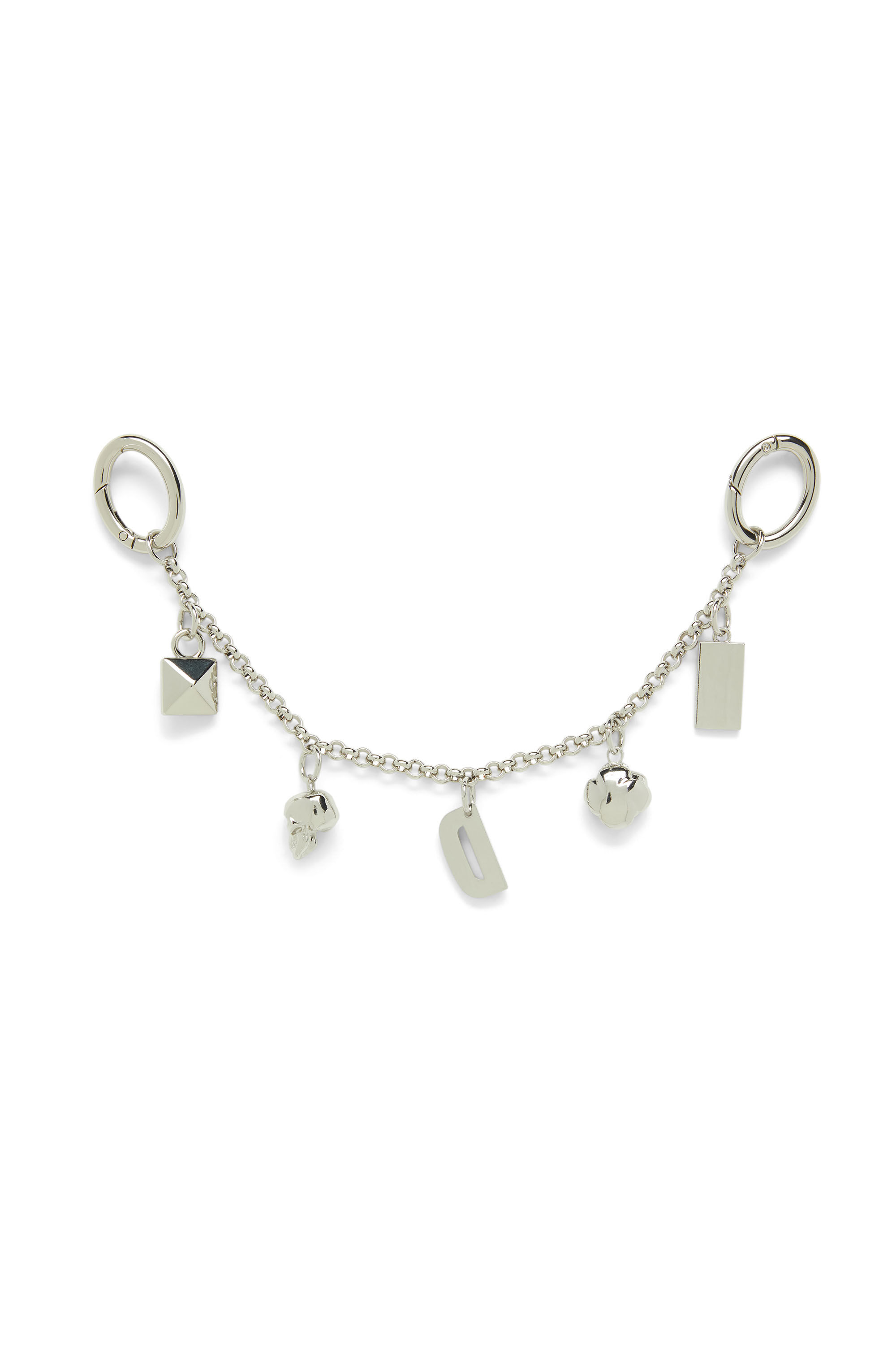 Diesel - CHAIN-D II S, Cadena met&aacute;lica con charms ic&oacute;nicos Mujer in Plateado - 2