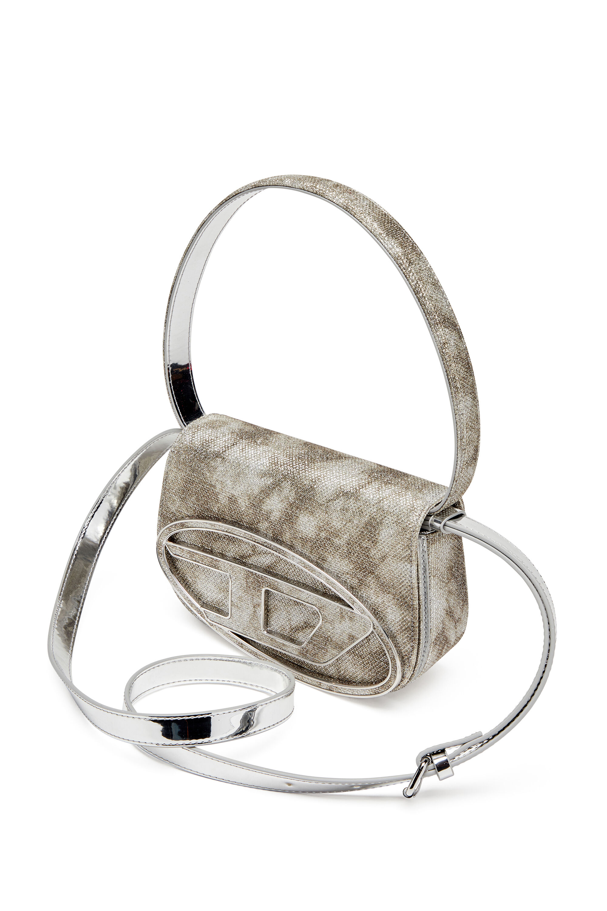 Diesel - 1DR, 1DR-Bolso de hombro icónico de tejido brillante Mujer in Verde - 2