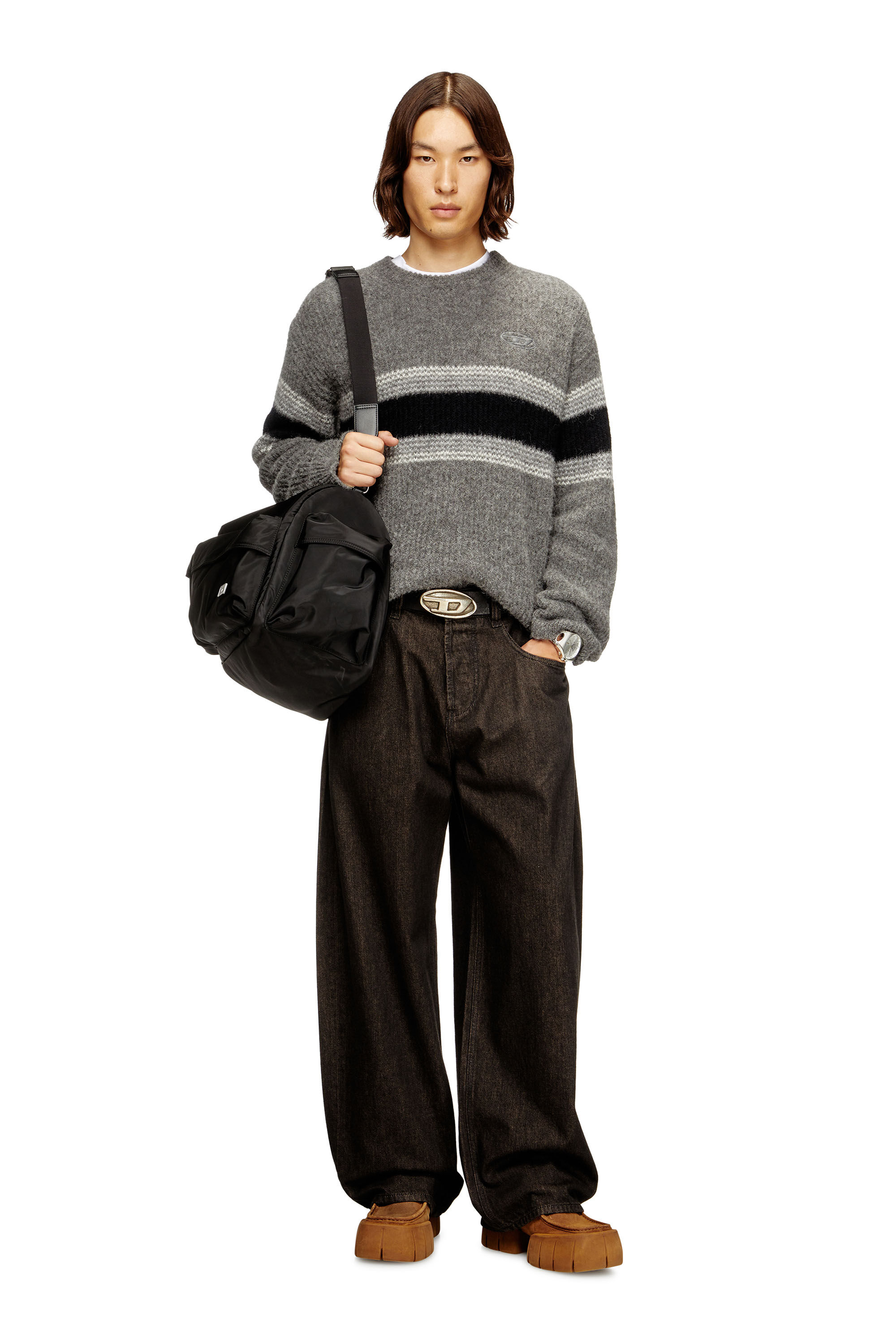 Diesel - K-SOREN, Striped jumper in alpaca blend Hombre in Multicolor - 1