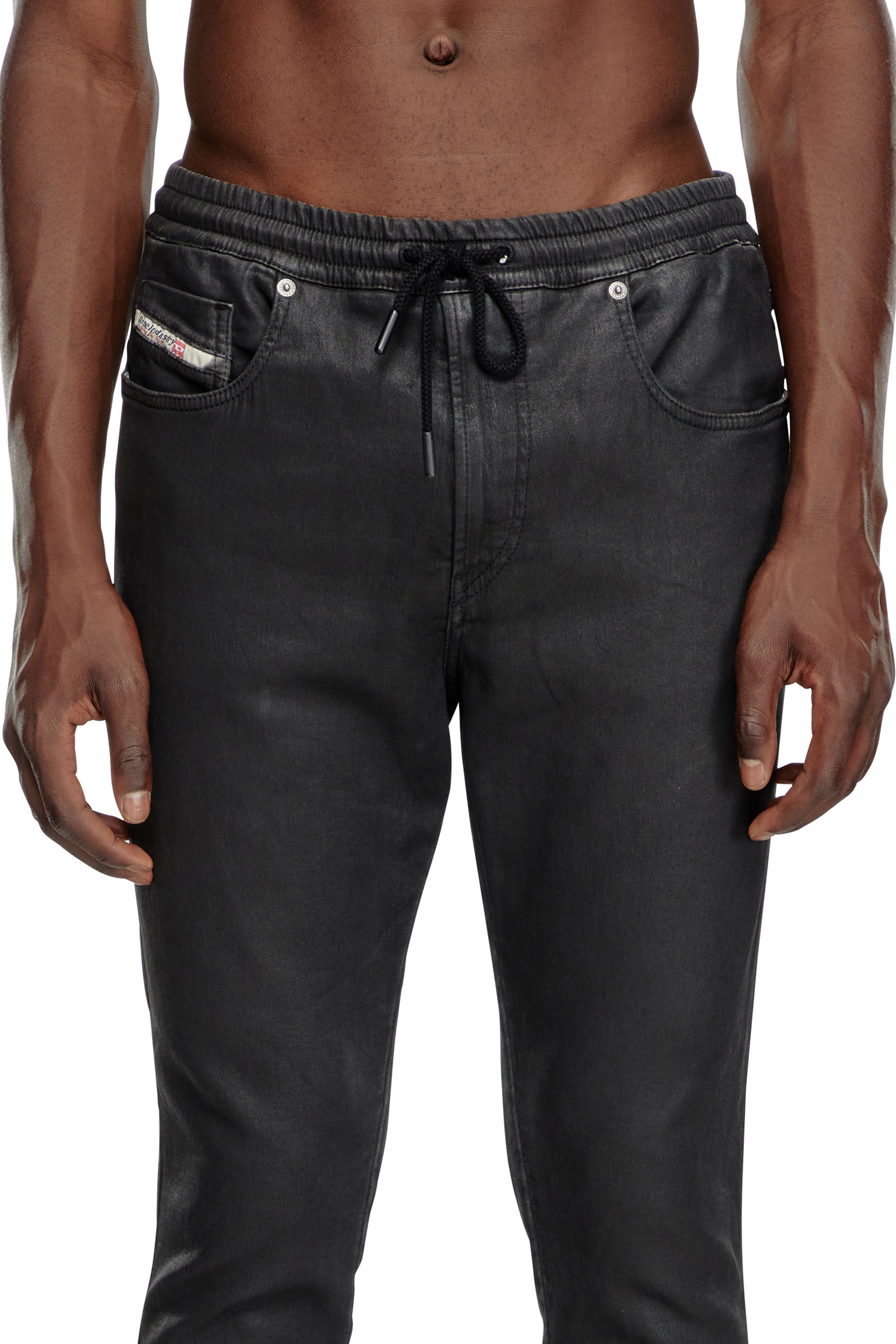 Diesel - Hombre Slim 2060 D-Strukt Joggjeans® 068LP, Negro/Gris oscuro - Image 5