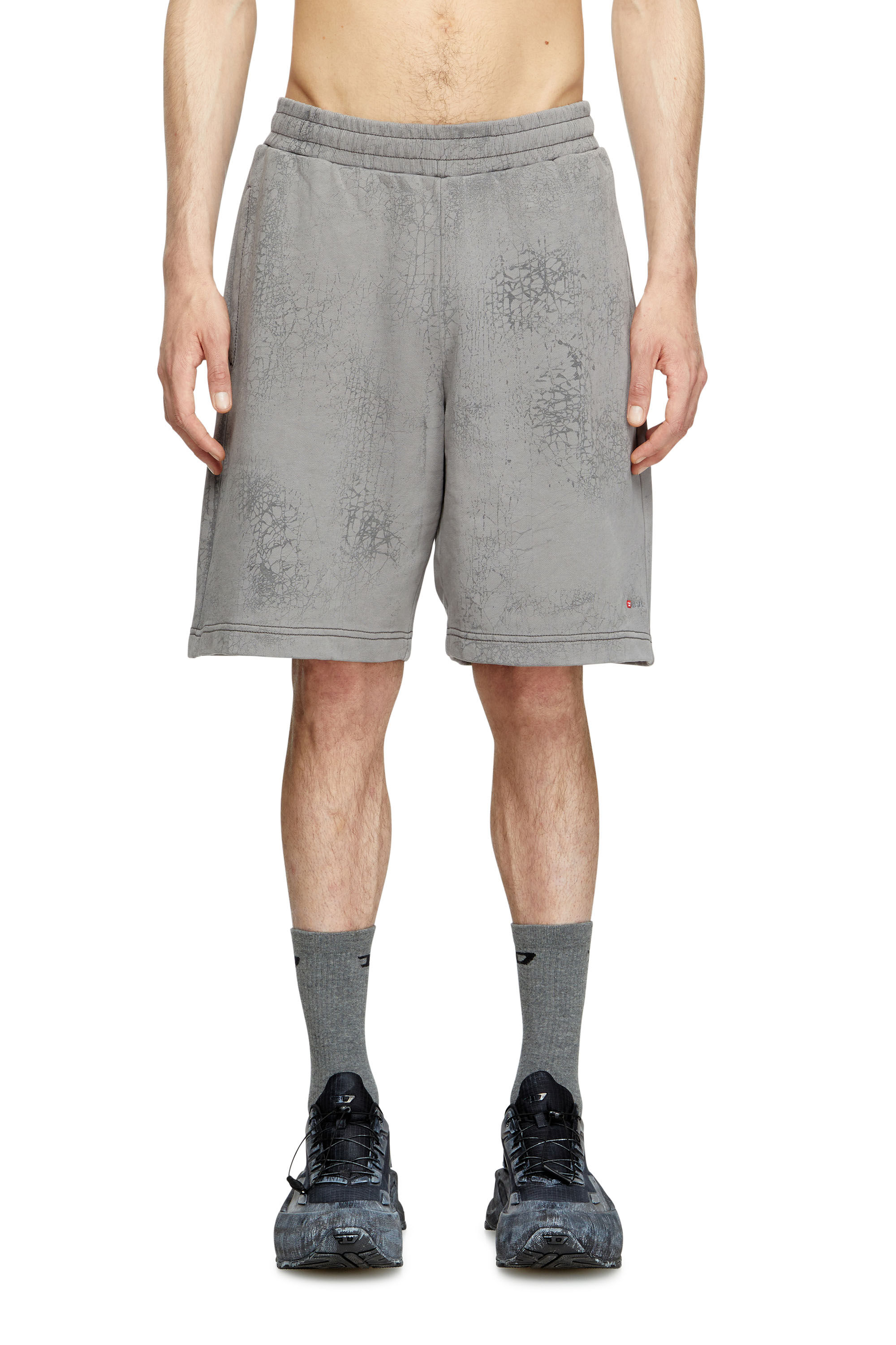 Diesel - P-CREW, Pantalones cortos de punto encerado Hombre in Gris - 3