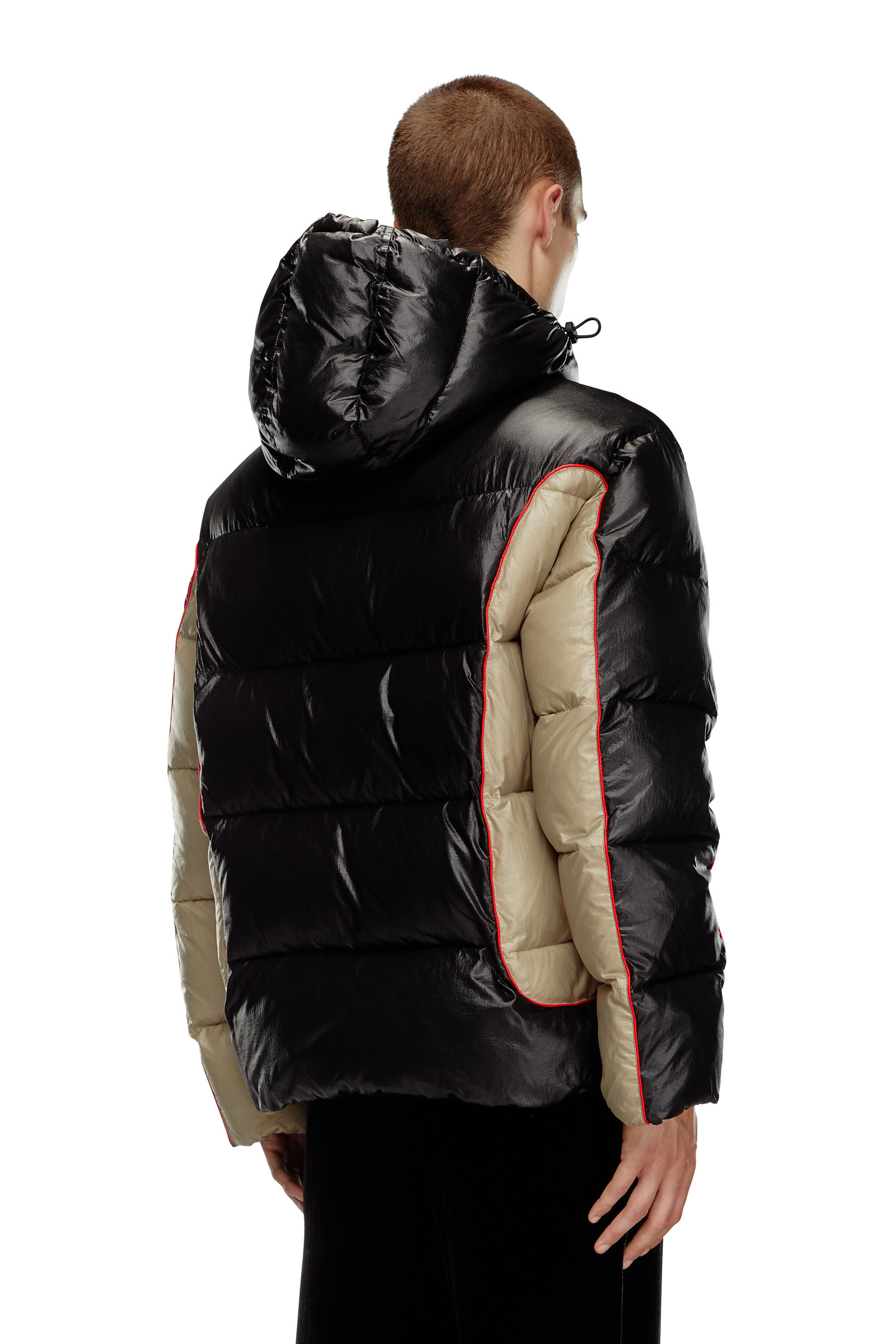 Diesel - W-OSTEND, Chaqueta puffer con capucha de ripstop brillante Hombre in Multicolor - 4