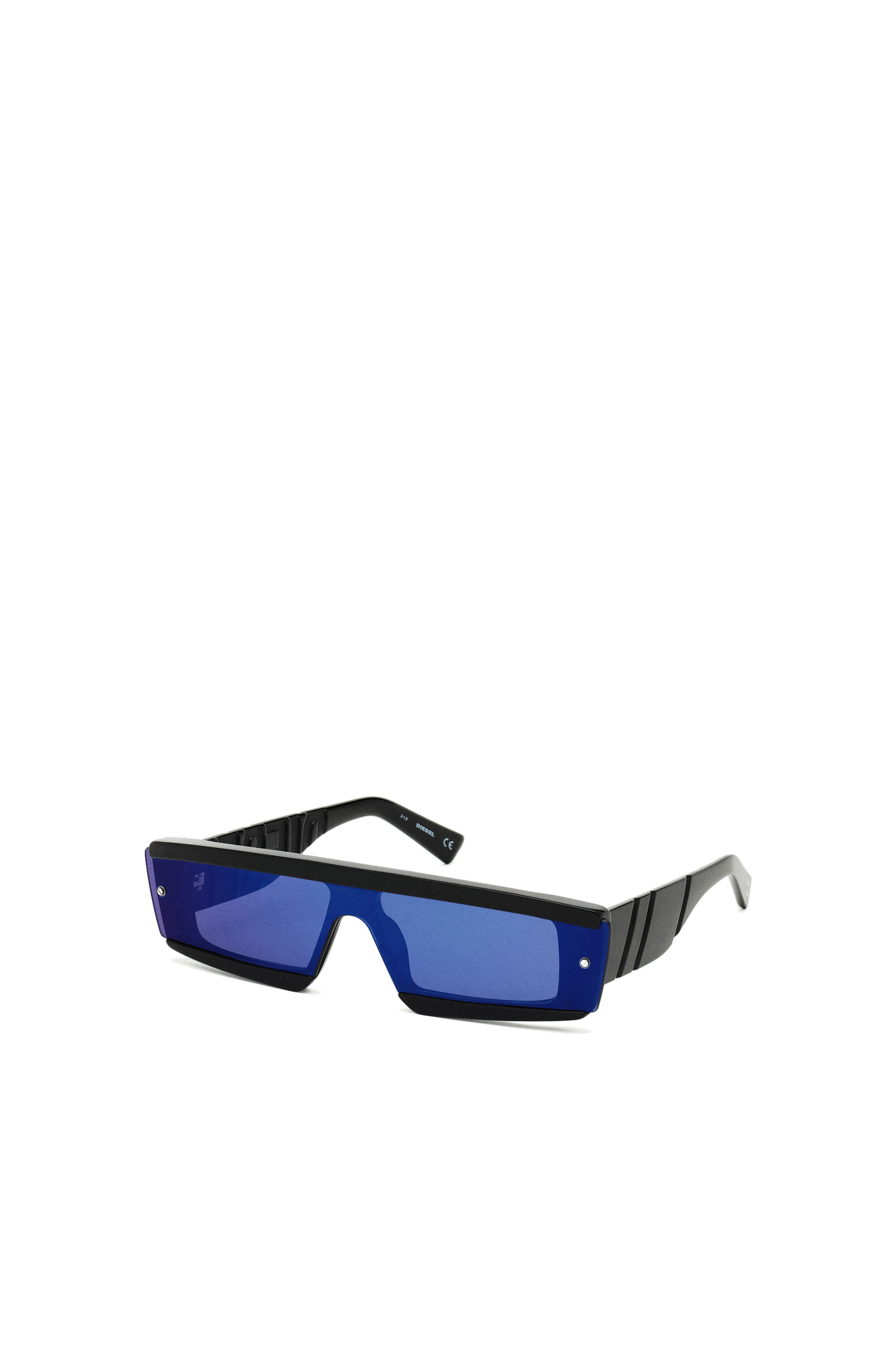 Diesel - DL0318, Máscara de acetato con lentes de espejo Hombre in Negro - 2