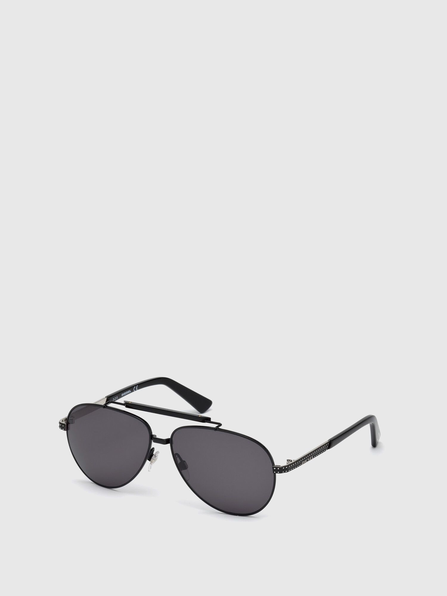 Diesel - DL0238, Gafas de aviador clásicas Hombre in Negro - 4