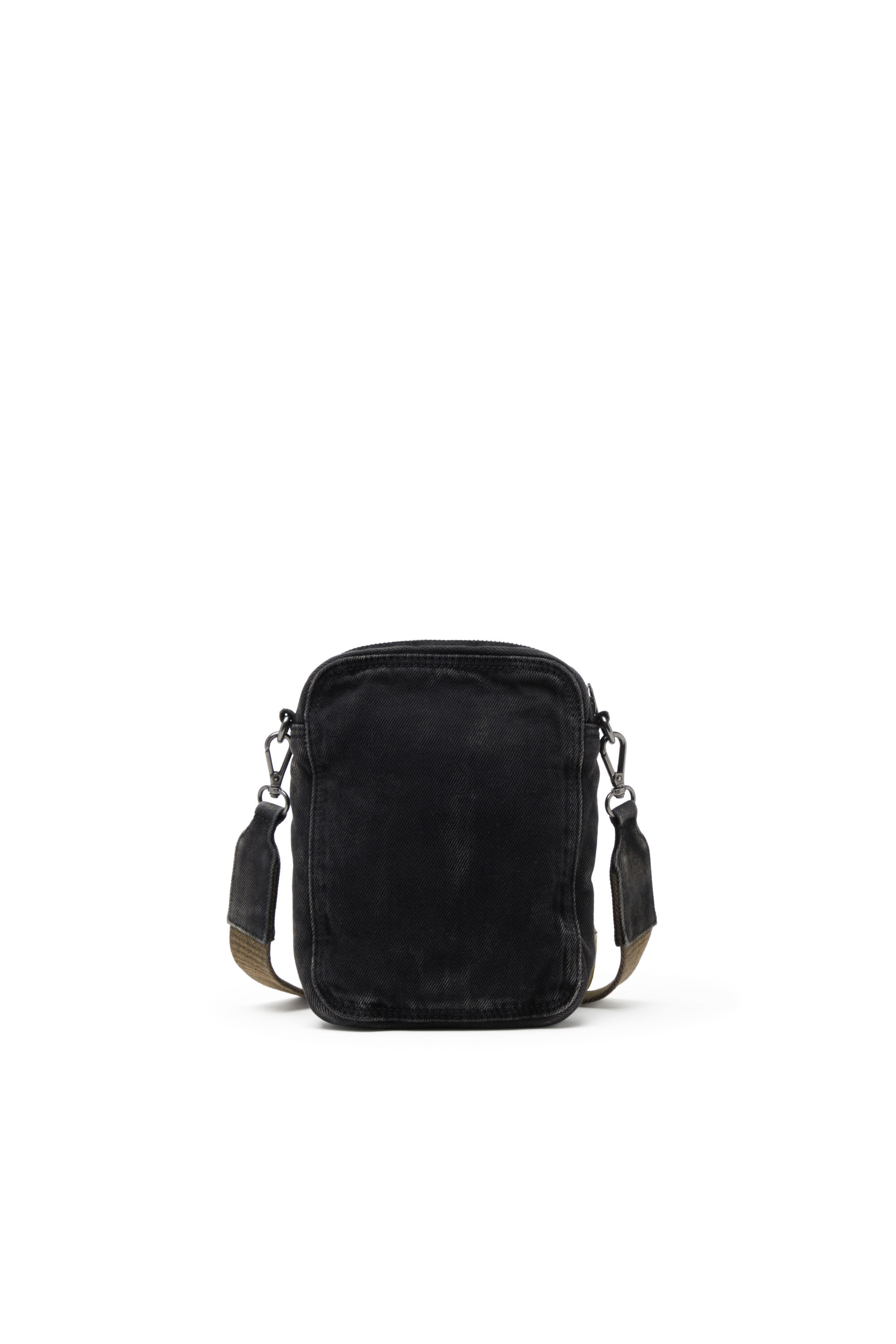 Diesel - MULTI-PKTS CROSSBODY X, Multi-Pkts-Bandolera de denim lavado Hombre in Negro - 3