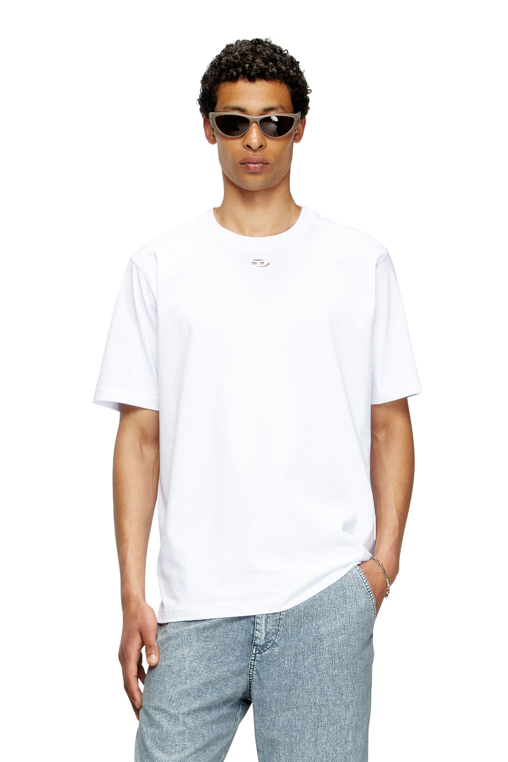 Diesel - T-ADJUST-MAREY, Camiseta con recorte Oval D Hombre in Blanco - 3