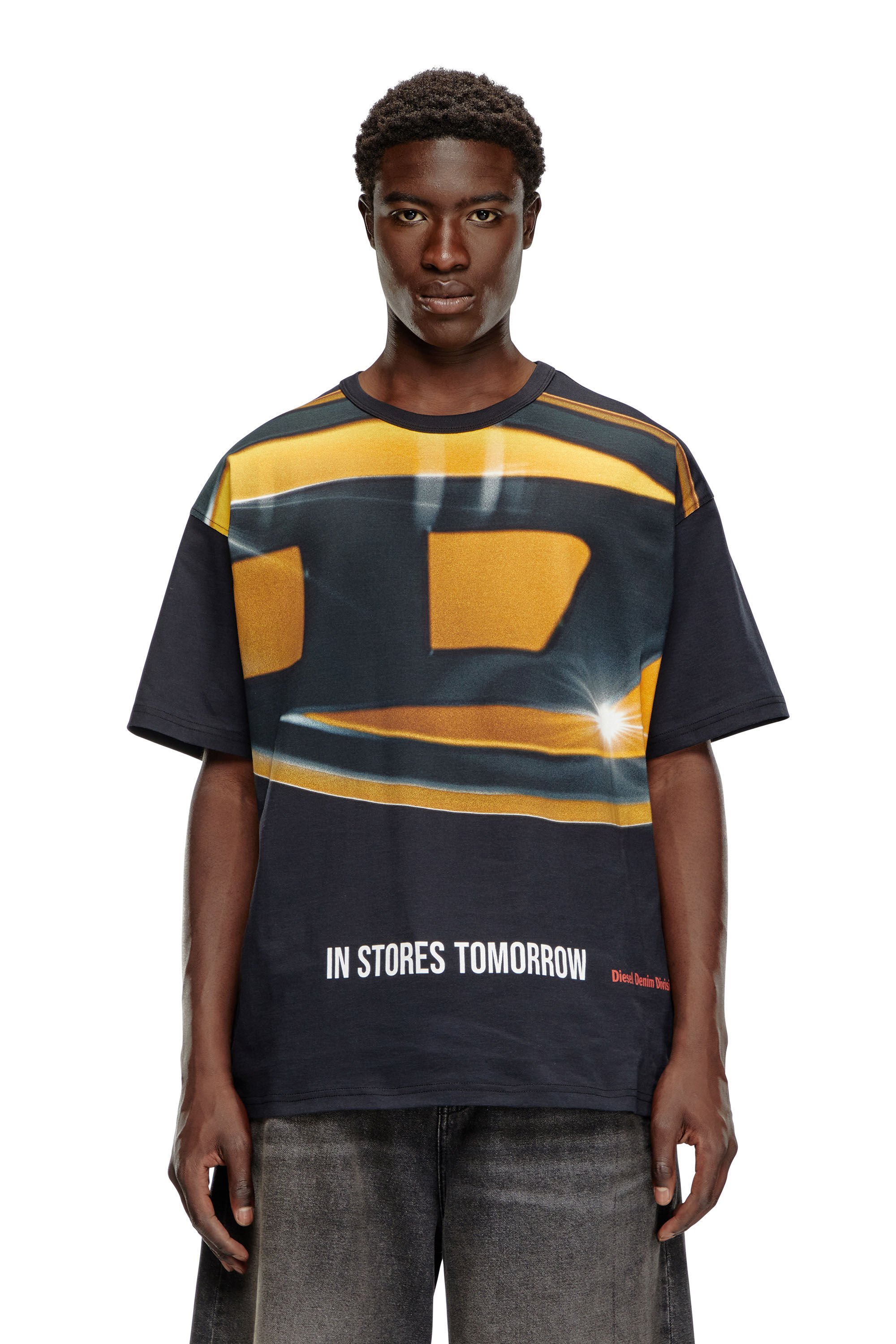 Diesel - T-BOXT-P1, Hombre Camiseta con estampado de póster Oval D in Negro - Image 5