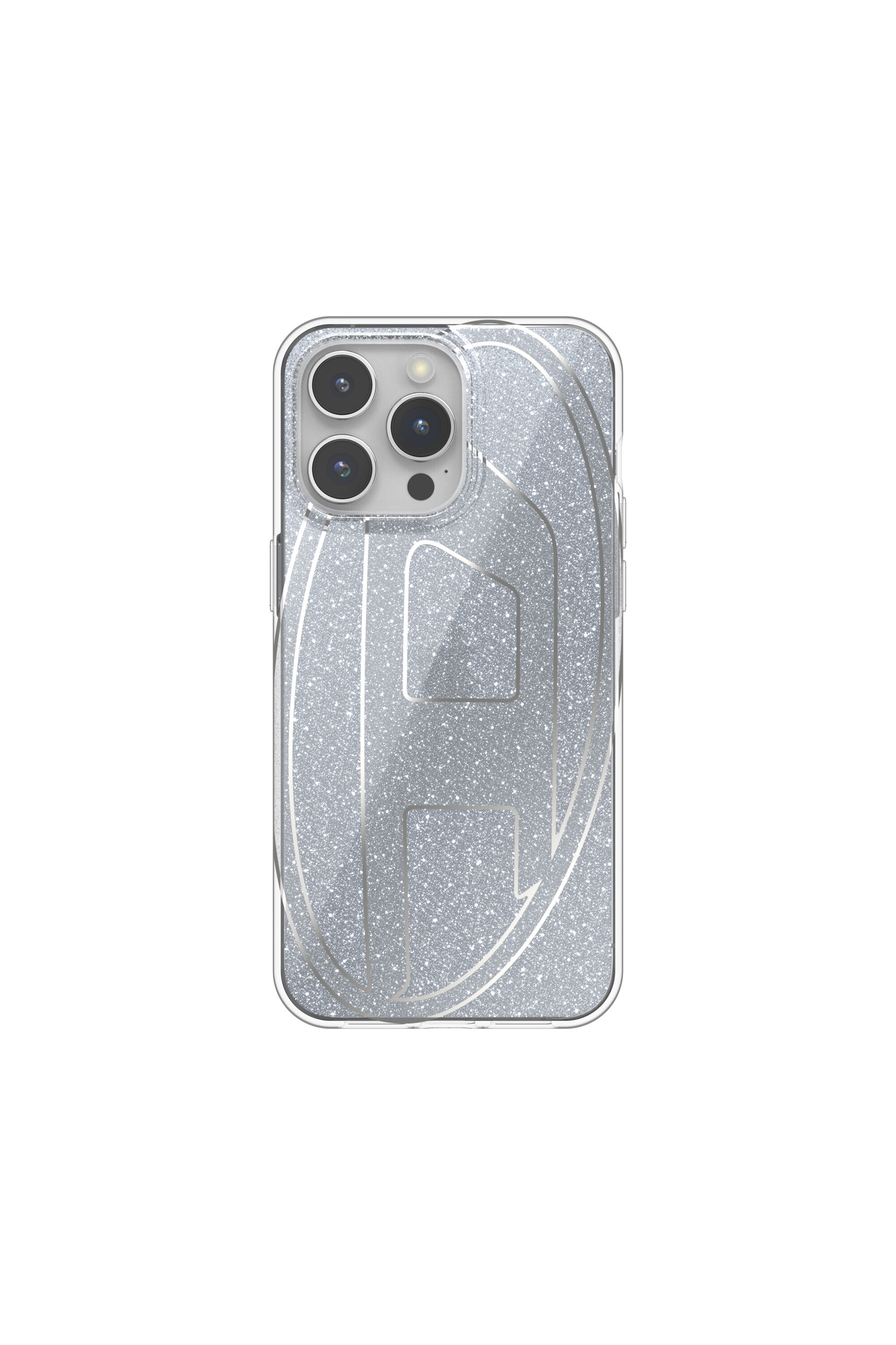 Diesel - 60033 AOP CASE, Funda glitter por iP 15 Pro Max Unisex in Plateado - 2