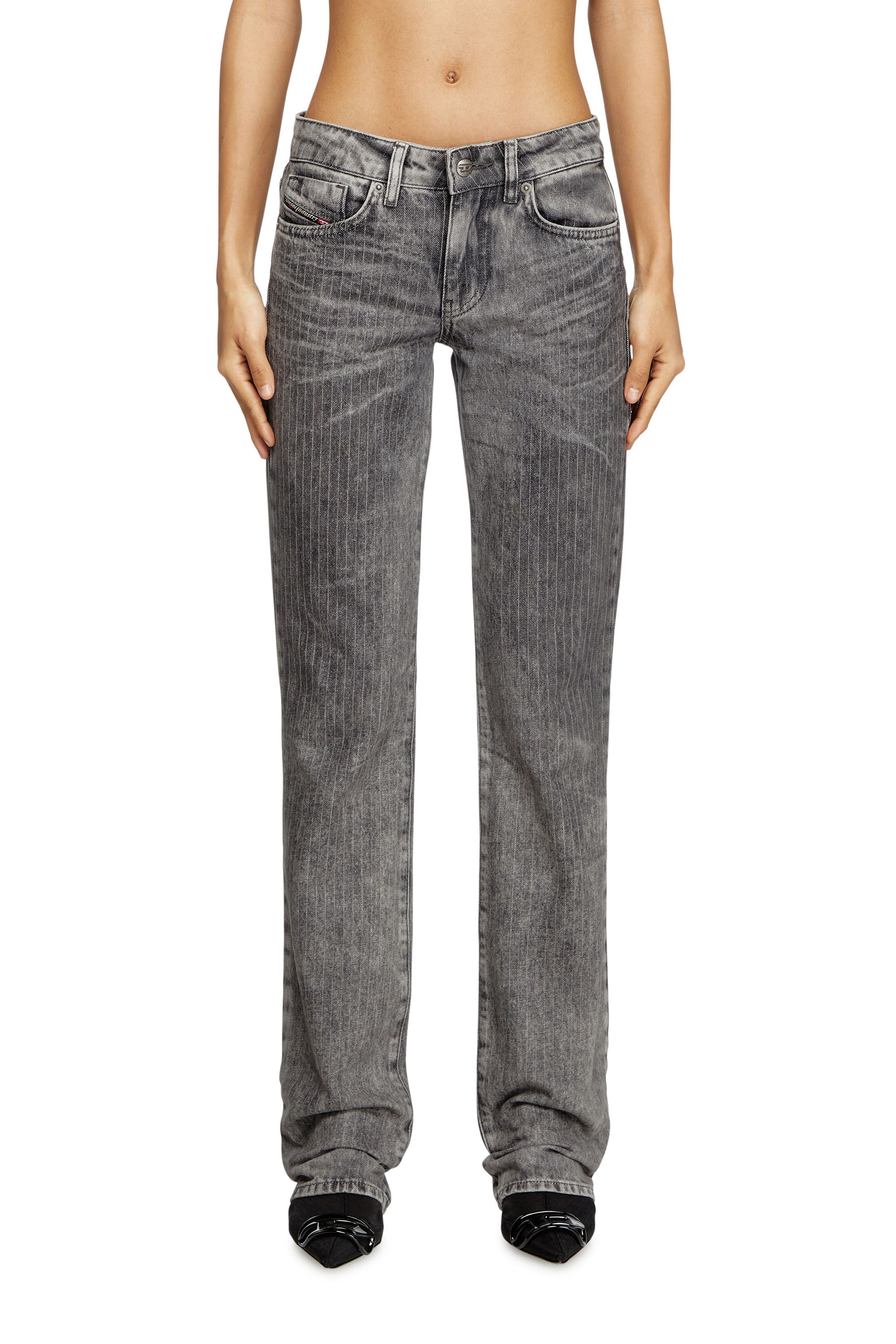 Diesel - Bootcut Jeans D-Gianna 0ABDI Mujer, Gris Claro - 3