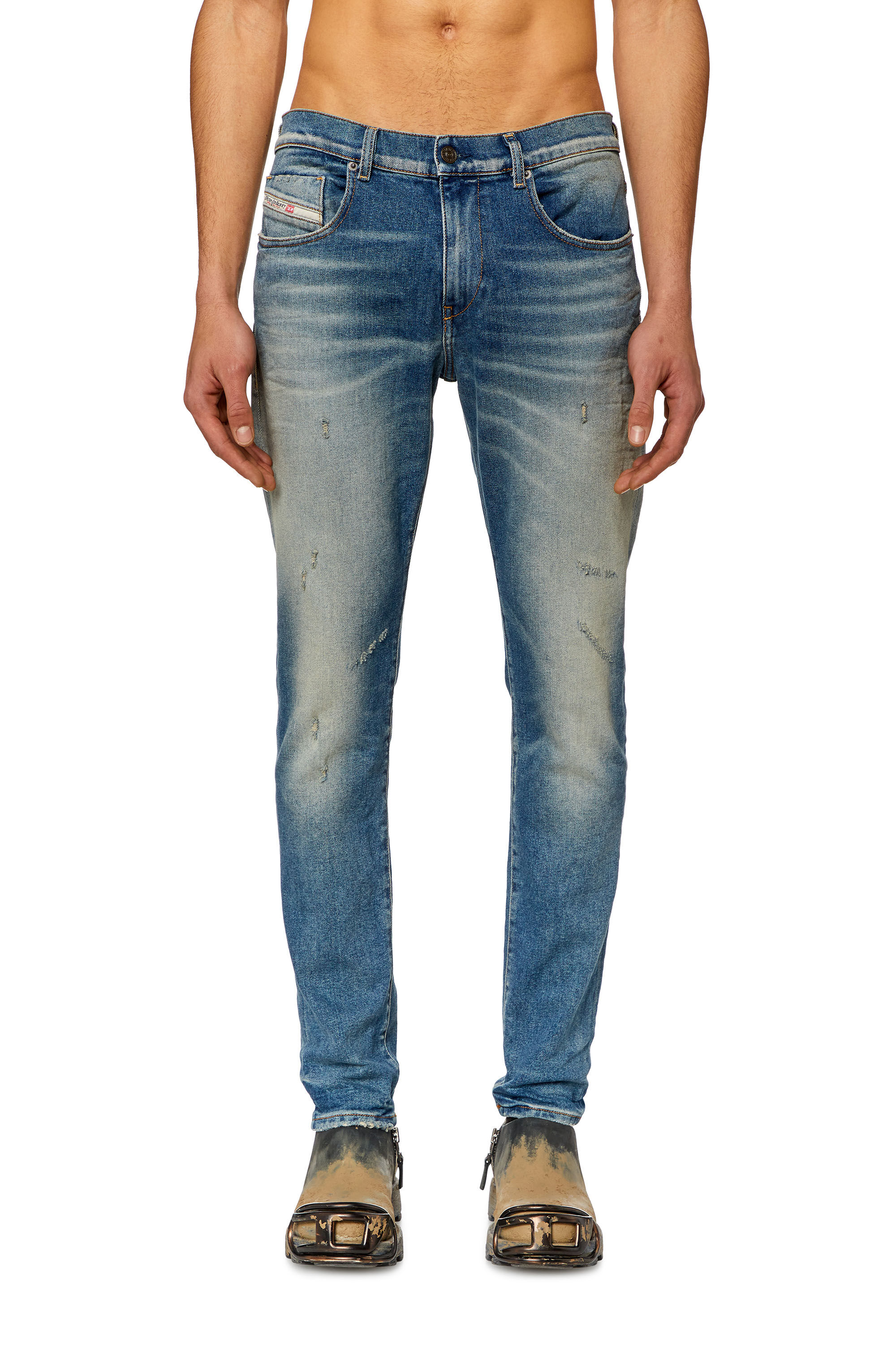 Diesel - Slim Jeans 2019 D-Strukt 09H55, Azul Claro - Image 3