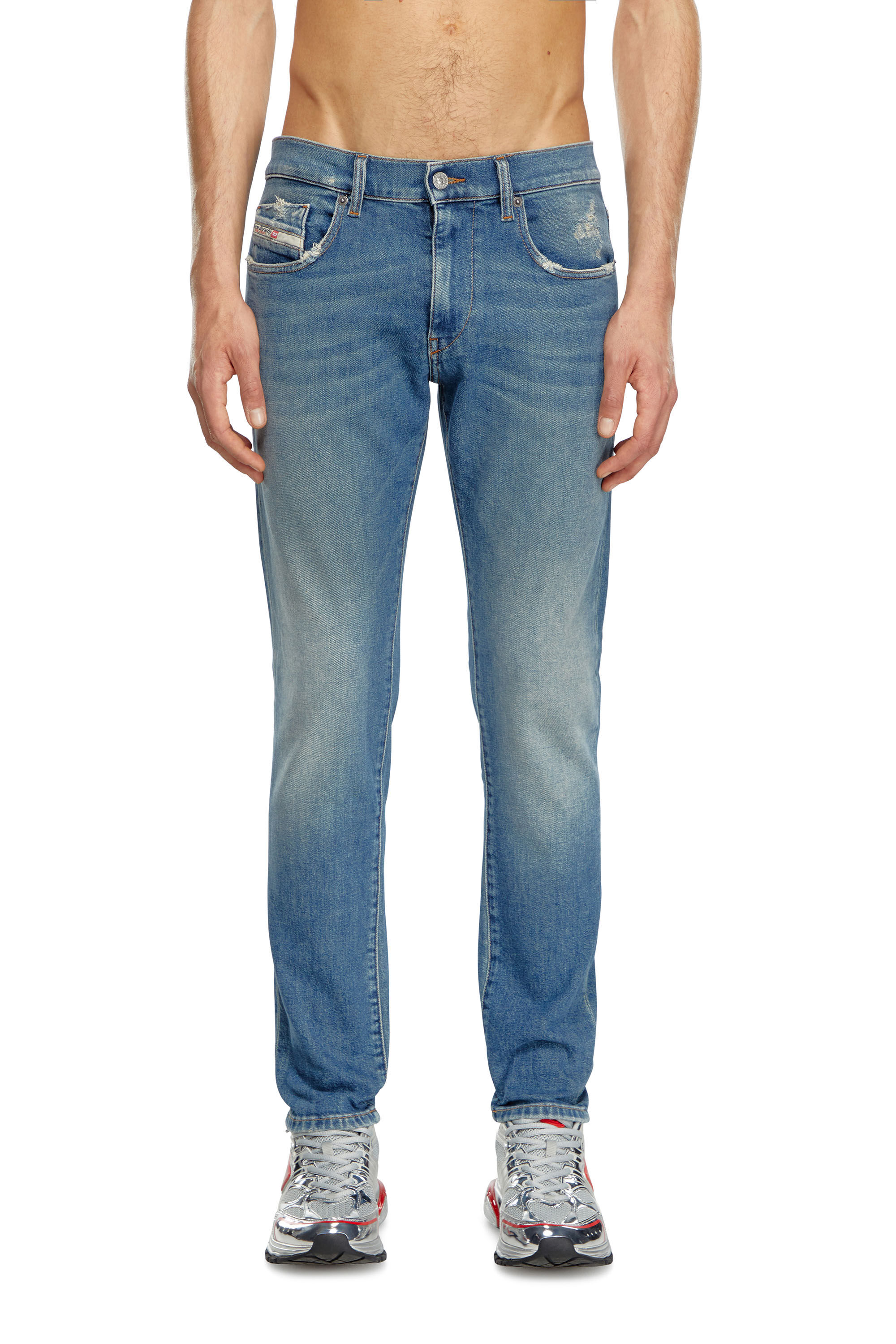 Diesel - Slim Jeans 2019 D-Strukt 0GRDG, Azul Claro - Image 3