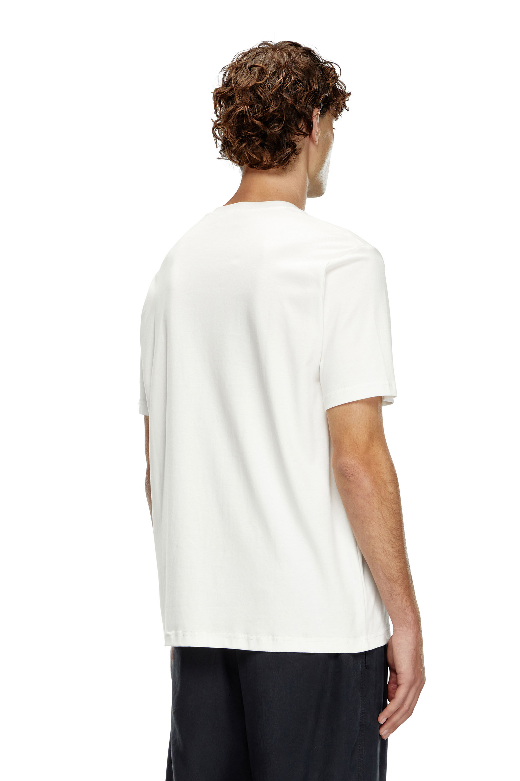 Diesel - T-JUST-DOVAL-PJ, Hombre Camiseta con parche oval D in Blanco - Image 4