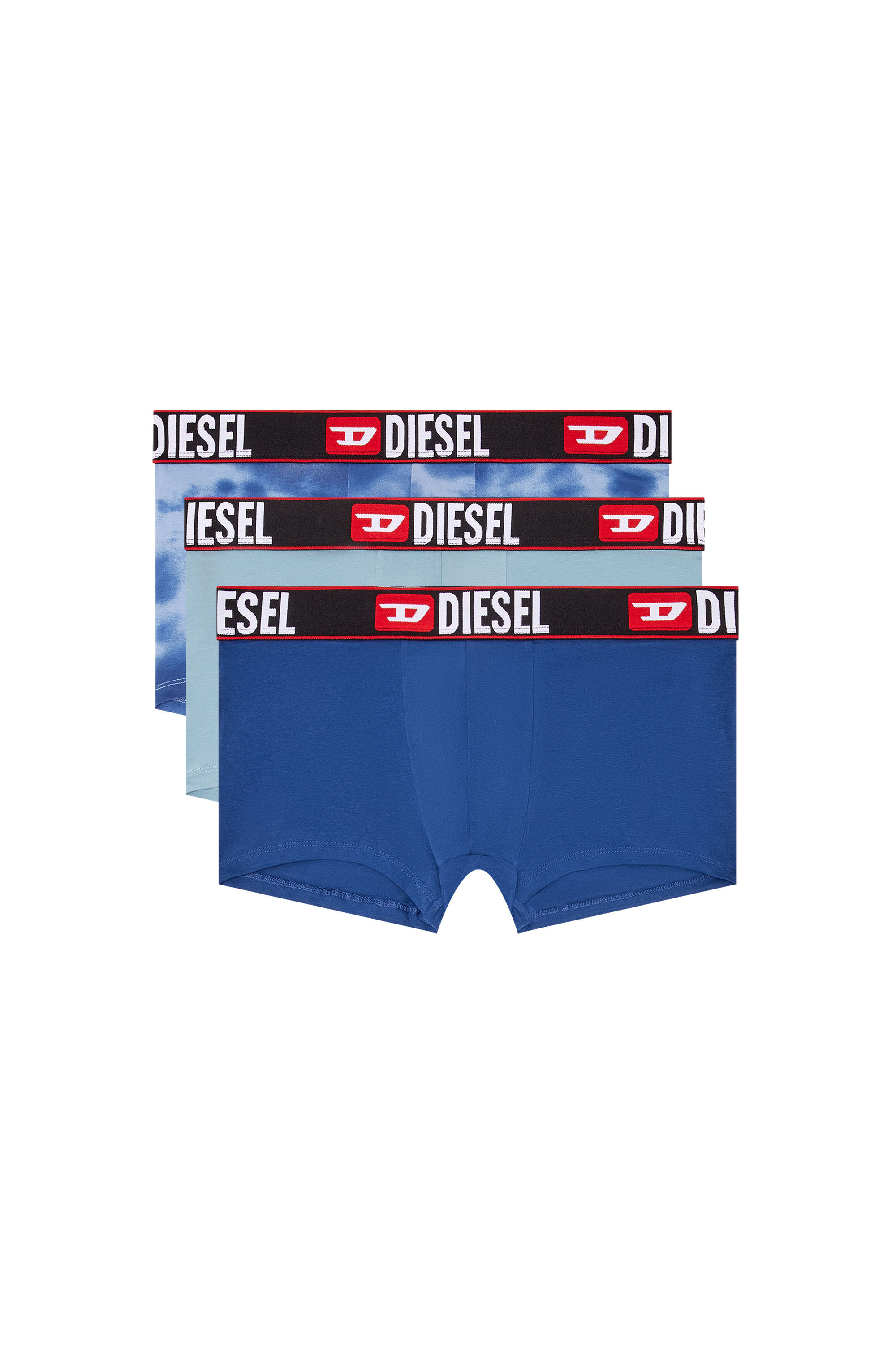 Diesel - UMBX-DAMIENTHREEPACK, Paquete de 3 bóxers ajustados con motivo nublado Hombre in Azul marino - 2