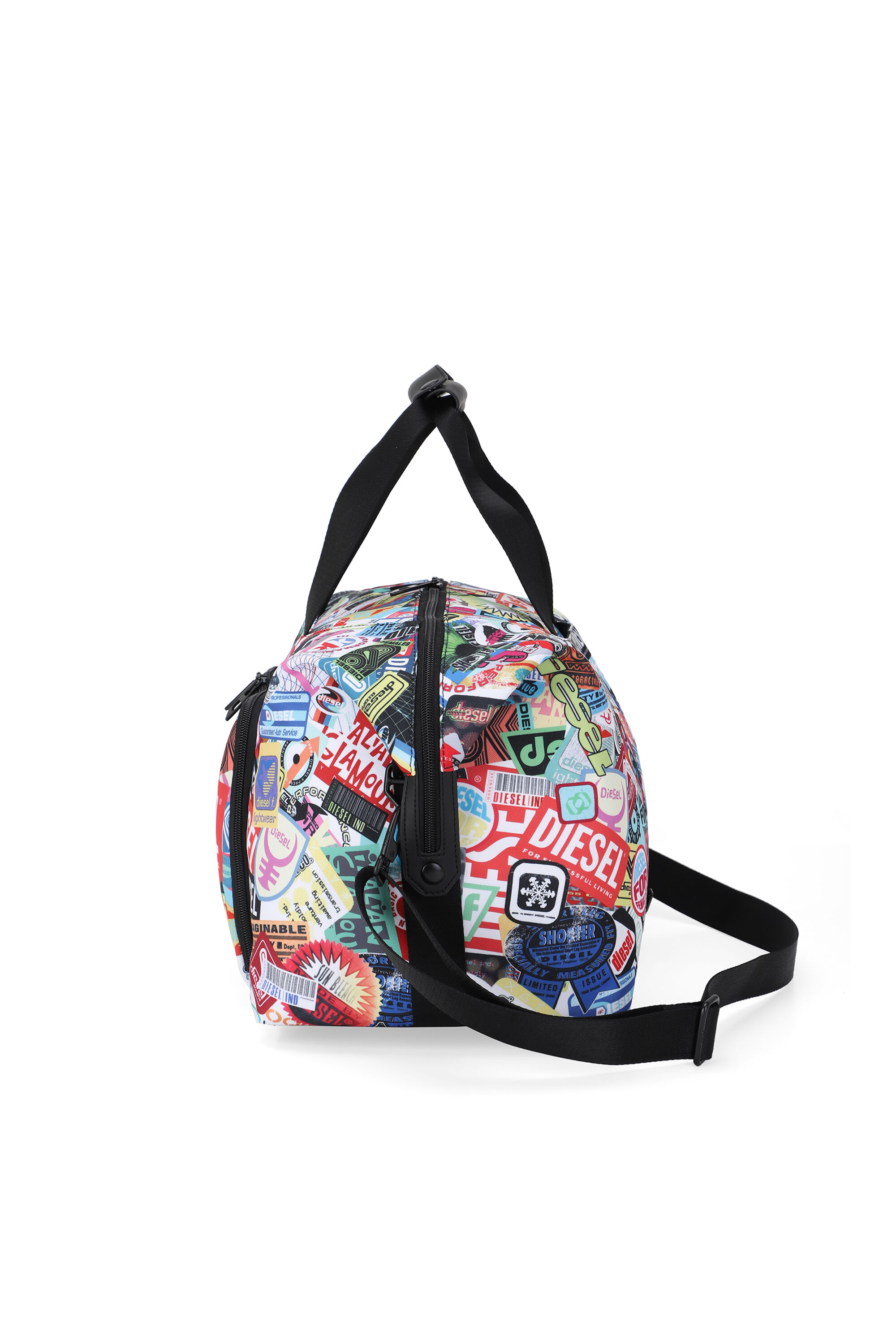Diesel - DIESEL PC PRINTED DUFFLE-STICKERS- DSB00, Bolsa tipo duffle pr&aacute;ctica con adhesivos Unisex in Multicolor - 4