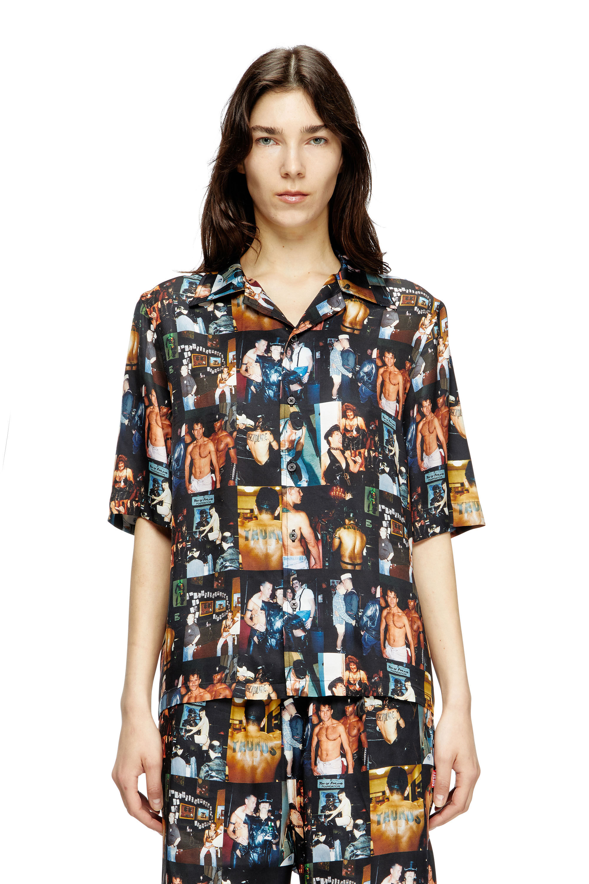 Diesel - PR-S-MEC-TOM25, Camisa de bolos con estampados gráficos Unisex in Negro - 5