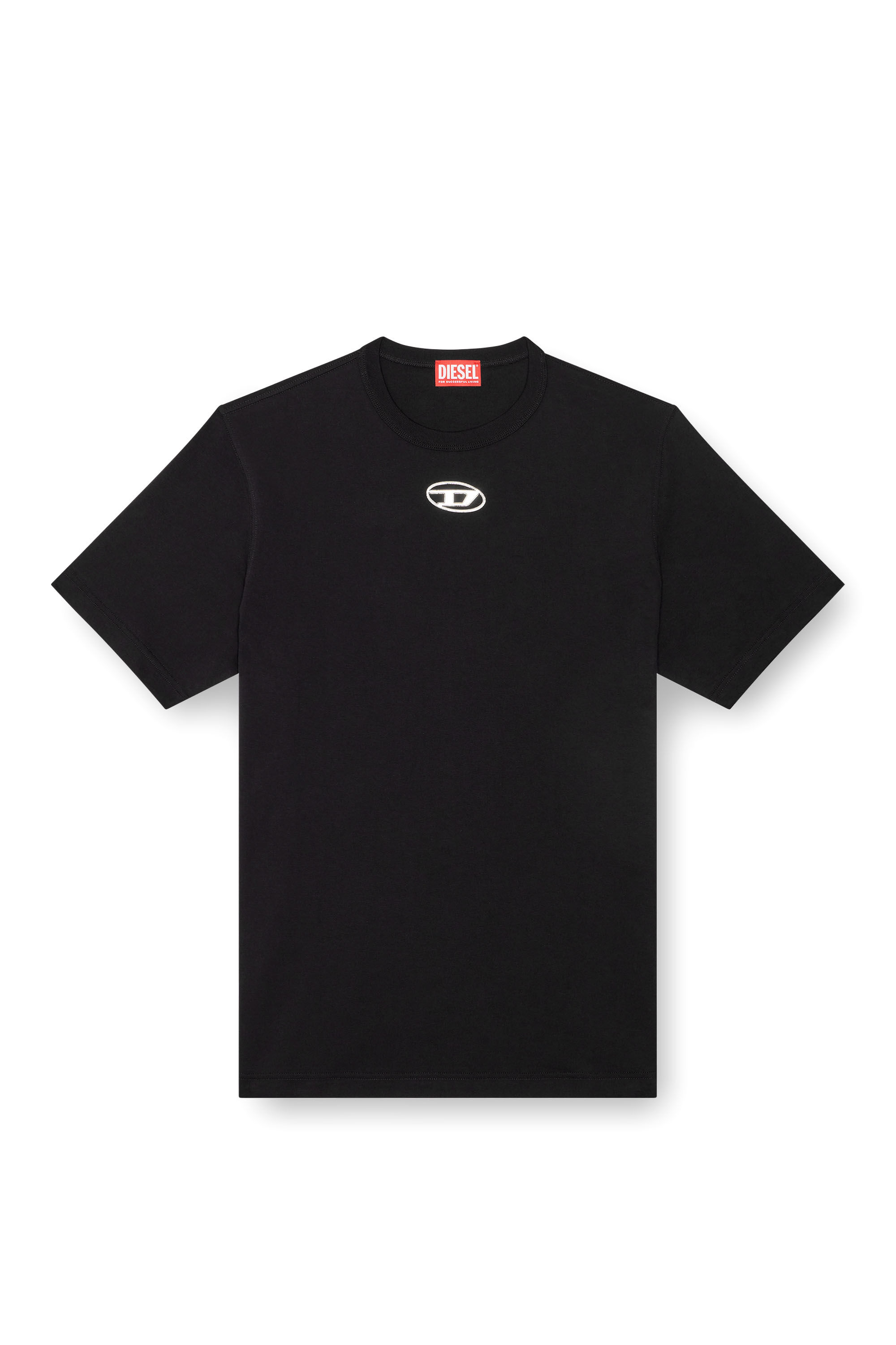 Diesel - T-JUST-OD, Hombre Camiseta con logotipo moldeado por inyección in Negro - Image 2