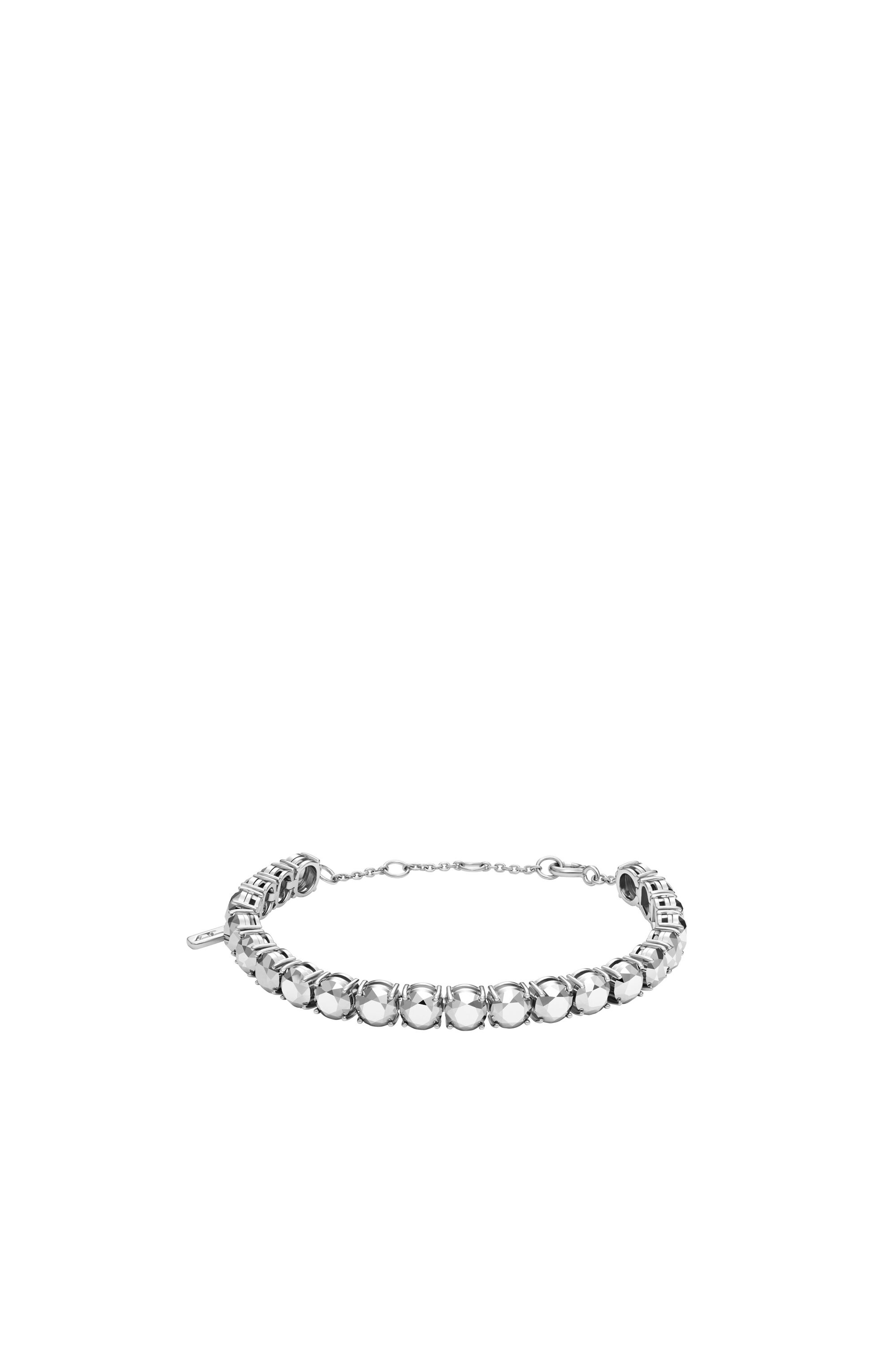 Diesel - DL1354040 STERLING SILVER JEWEL, Pulsera con corte de diamante de plata esterlina Unisex in Plateado - 1