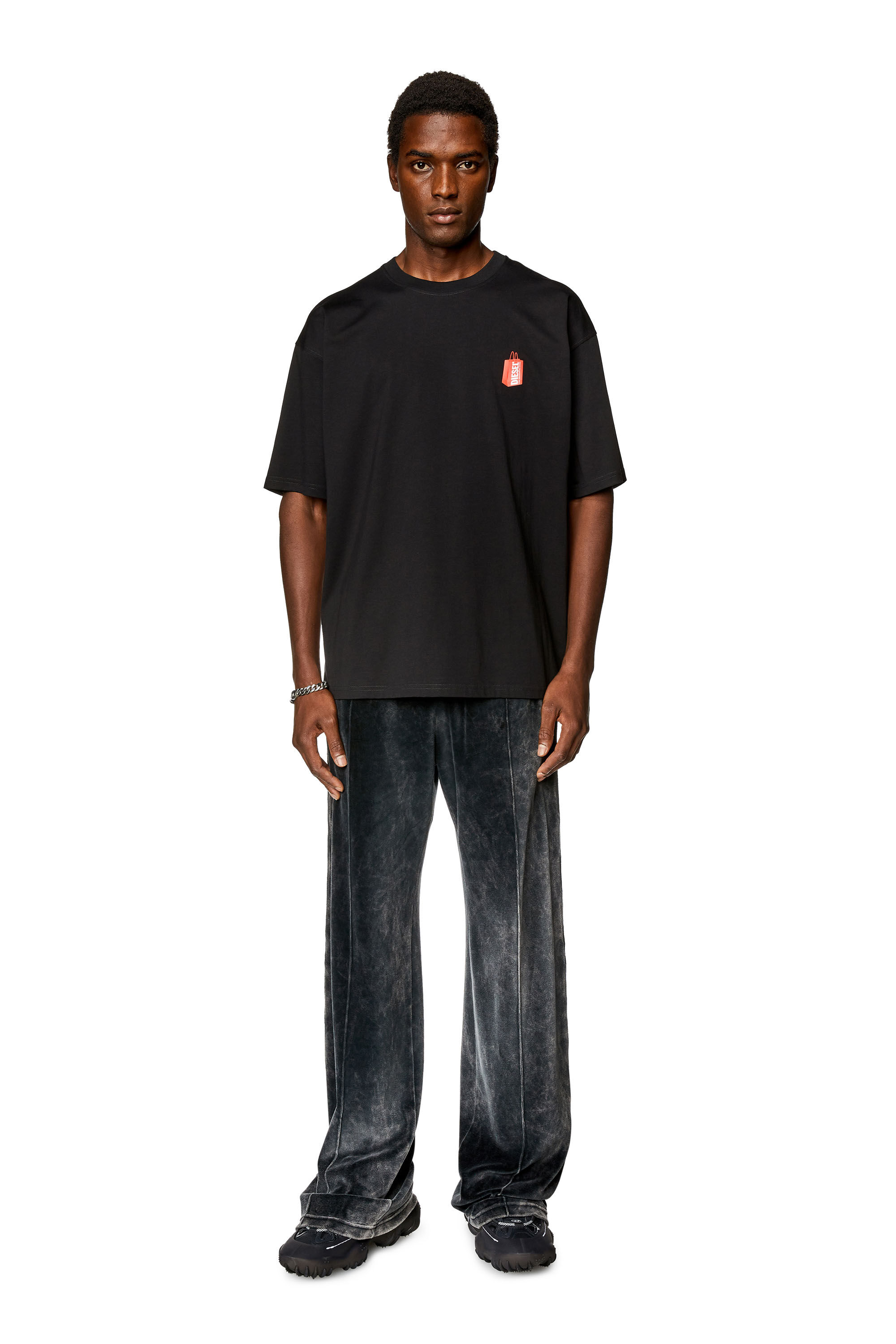 Diesel - T-BOXT-N2, Hombre Camiseta con estampado de deportiva Prototype in Negro - Image 1