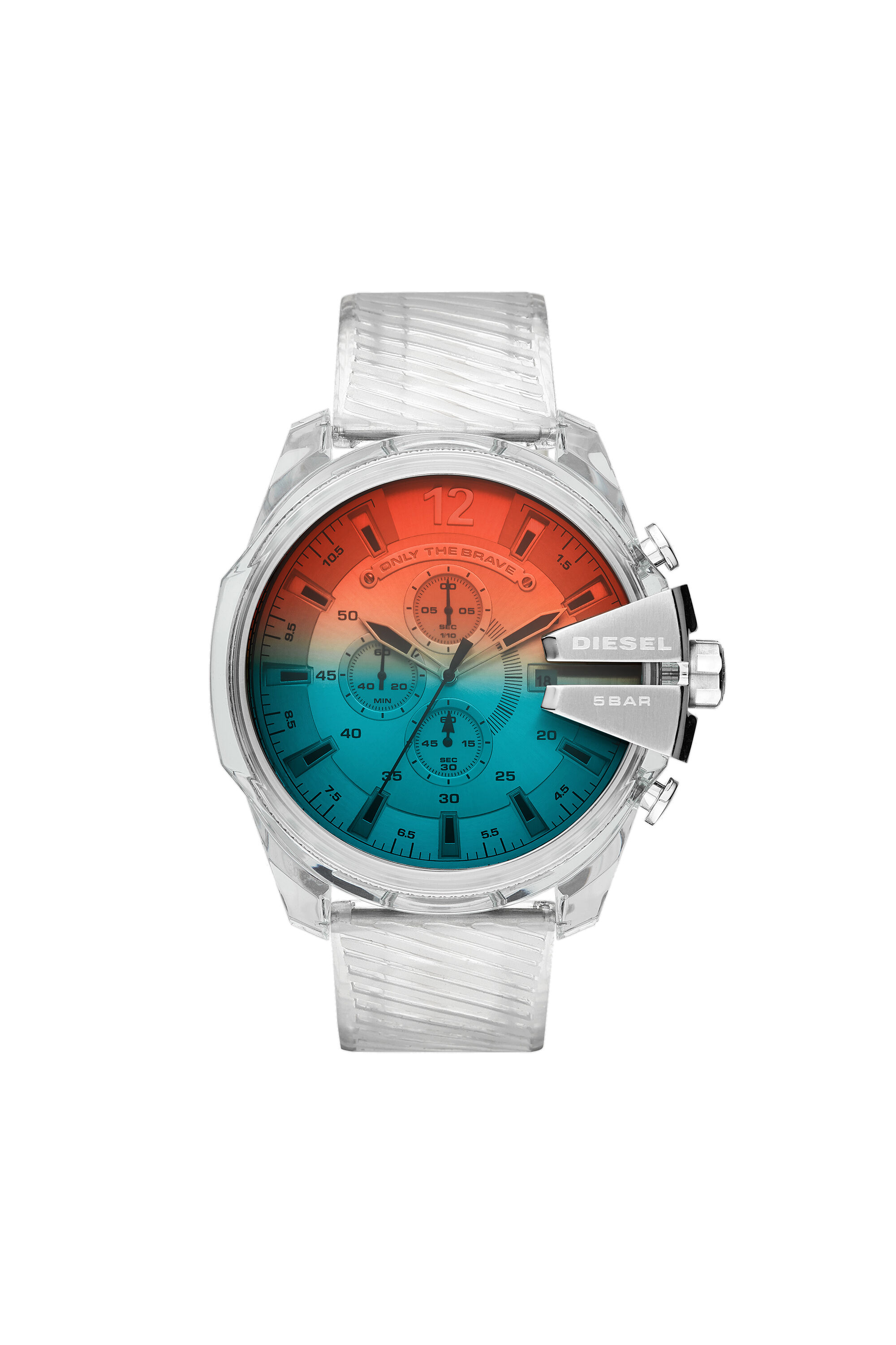 Reloj diesel transparente outlet