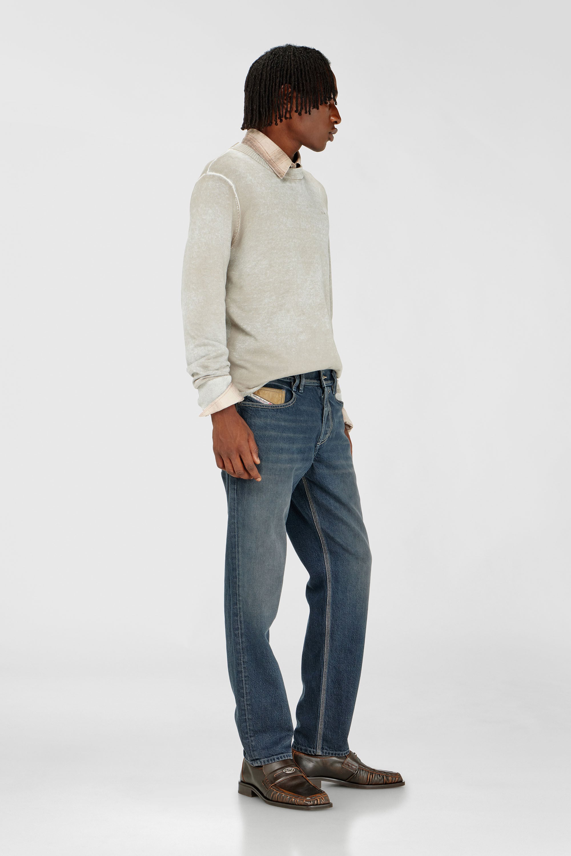 Diesel - Regular Jeans 2023 D-Finitive 007GQ Hombre, Azul medio - 2