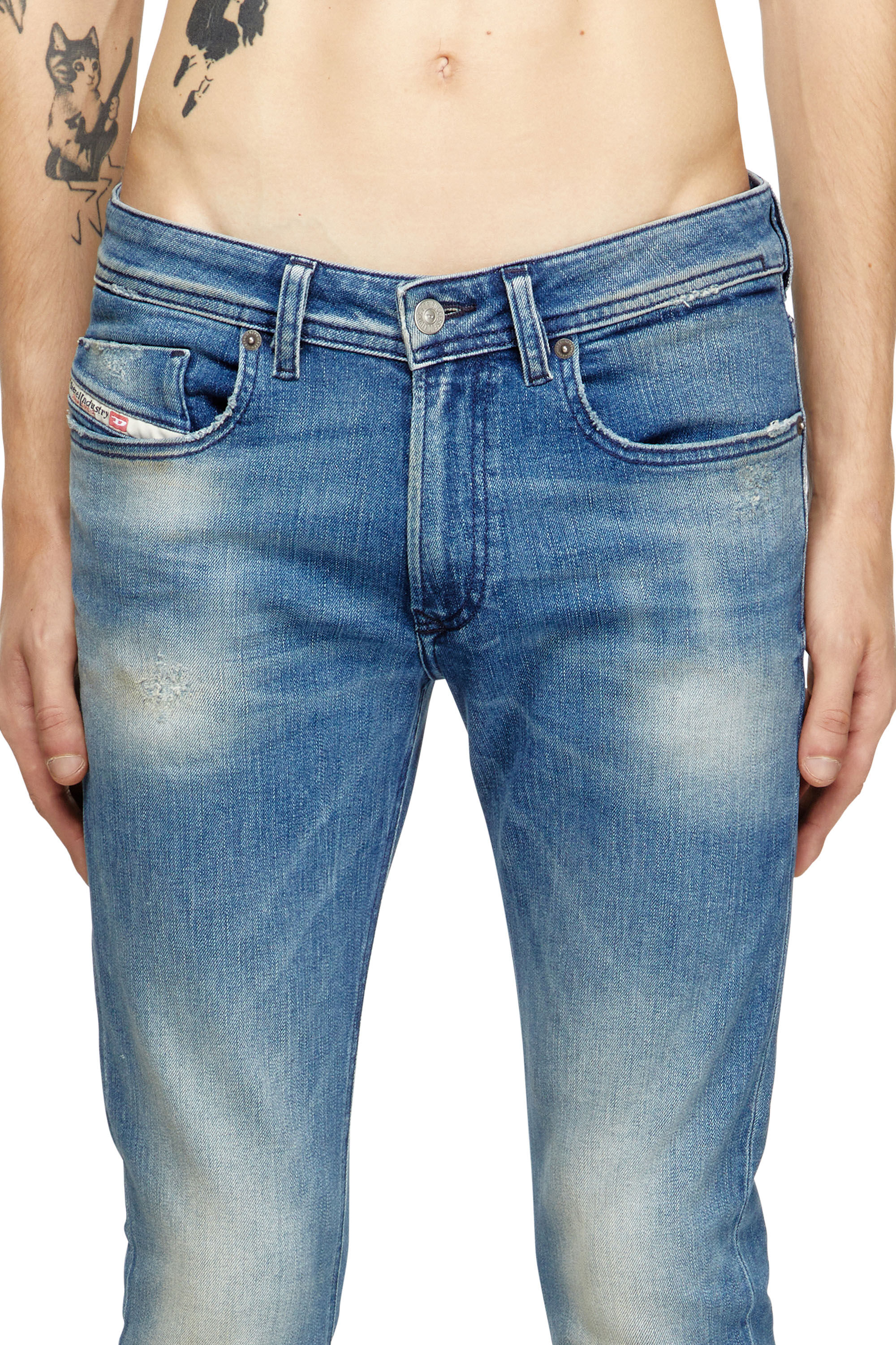 Diesel - Skinny Jeans 1979 Sleenker 0DBDR Hombre, Azul medio - 5