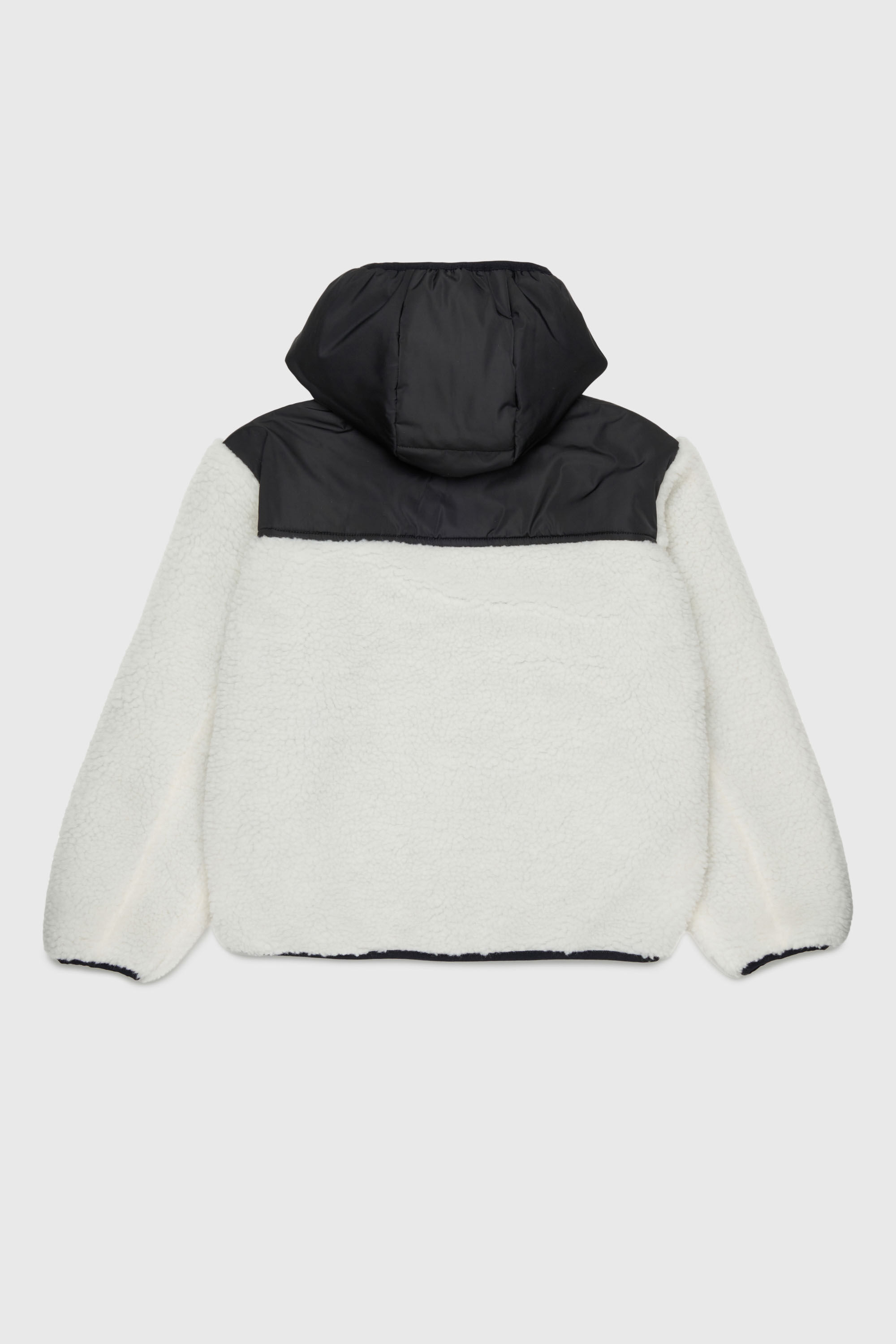 Diesel - JSHEAR, Chaqueta con capucha de nailon y borreguillo Hombre in Blanco - 2