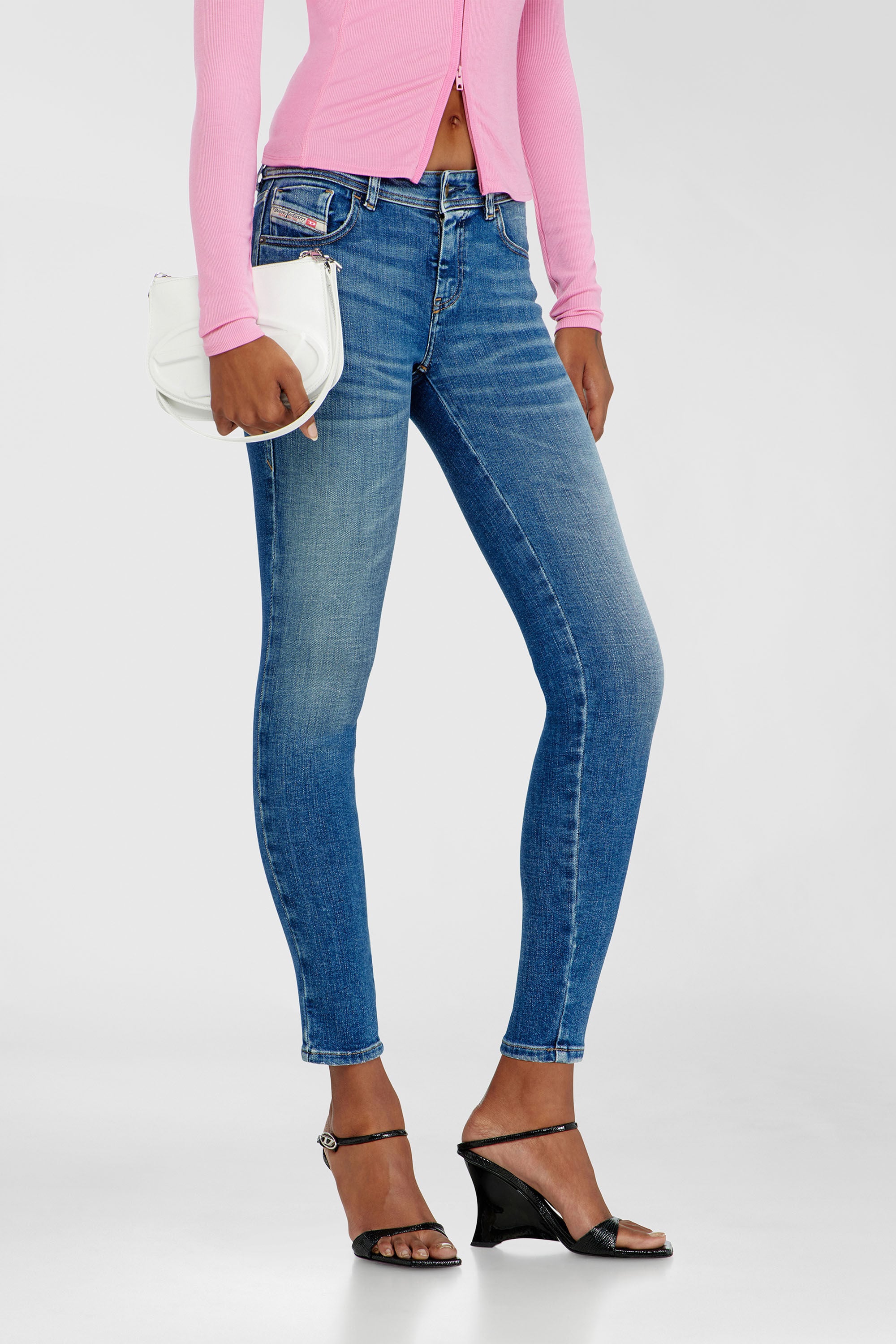 Diesel - Skinny Jeans 2017 Slandy 09P71 Mujer, Azul medio - 7