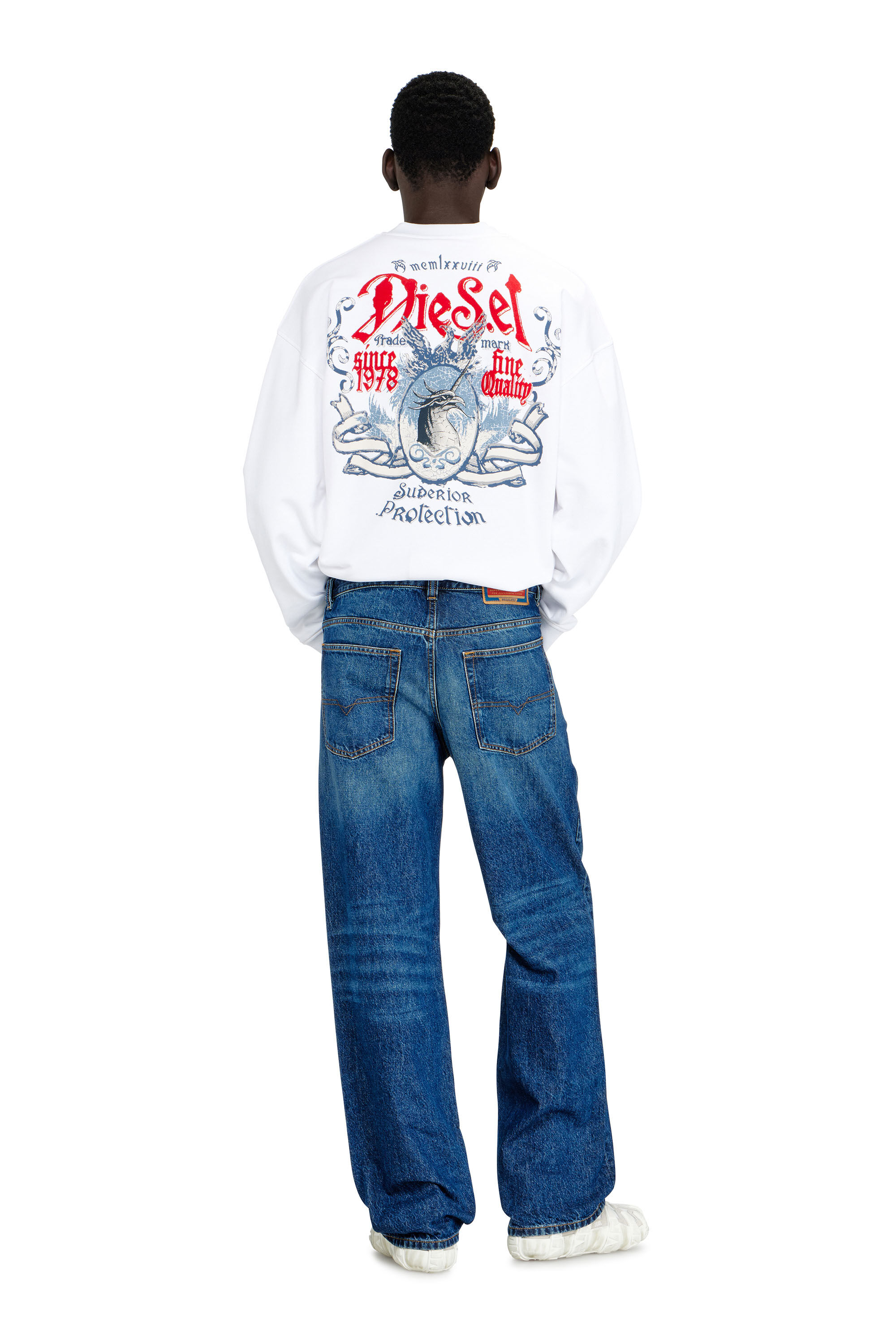 Diesel - Relaxed Jeans 2001 D-Macro 09I27 Hombre, Azul medio - 3