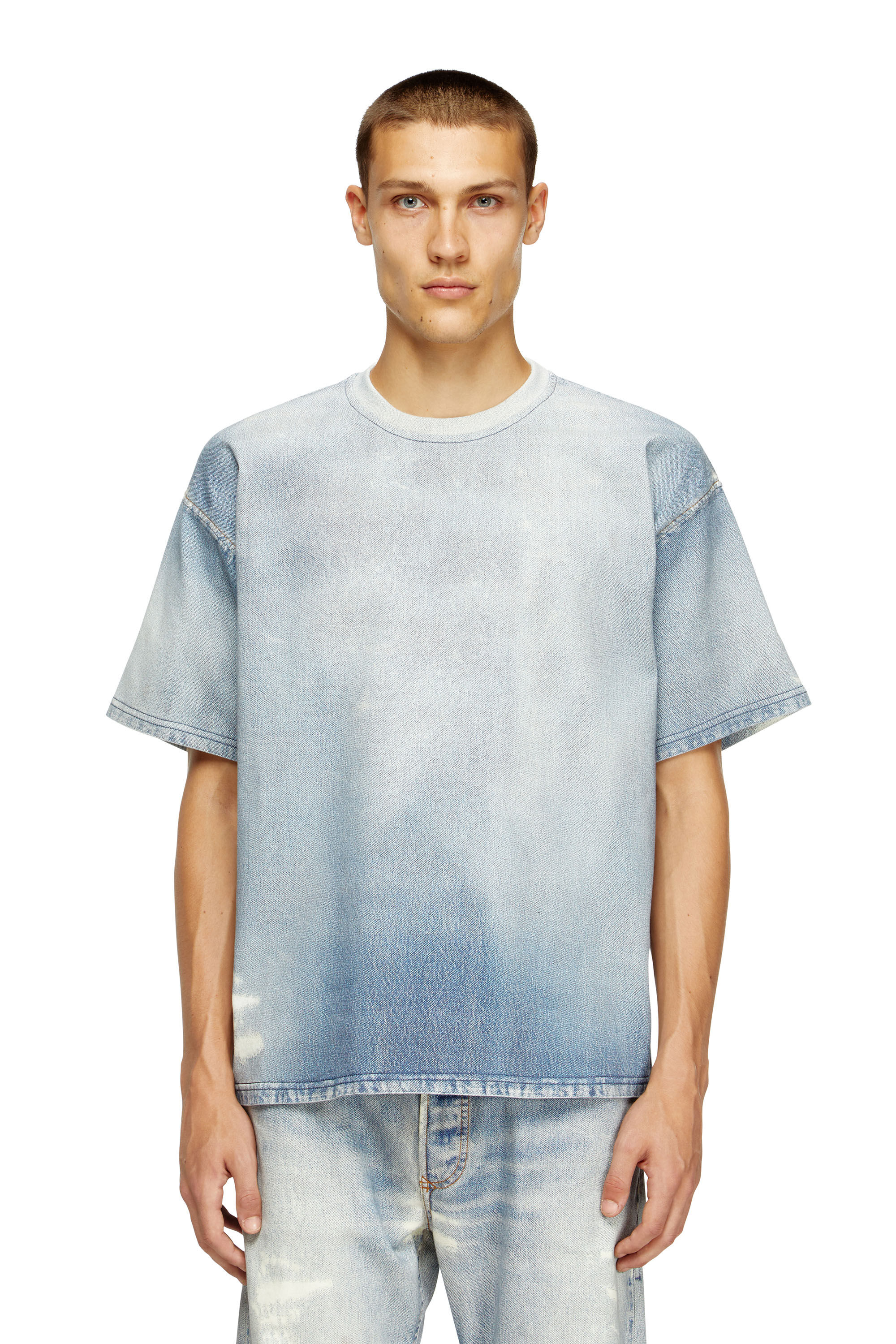 Diesel - D-BOX JOGG, Camiseta de JoggJeans estampado con efecto desteñido Hombre in Azul marino - 2