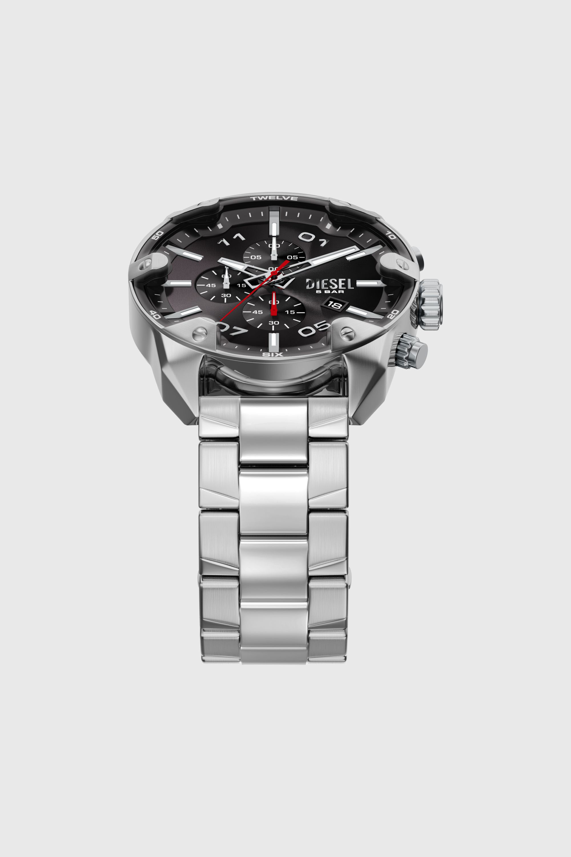 Diesel - DZ4709 WATCH, Reloj Spiked de acero inoxidable Hombre in Plateado - 4