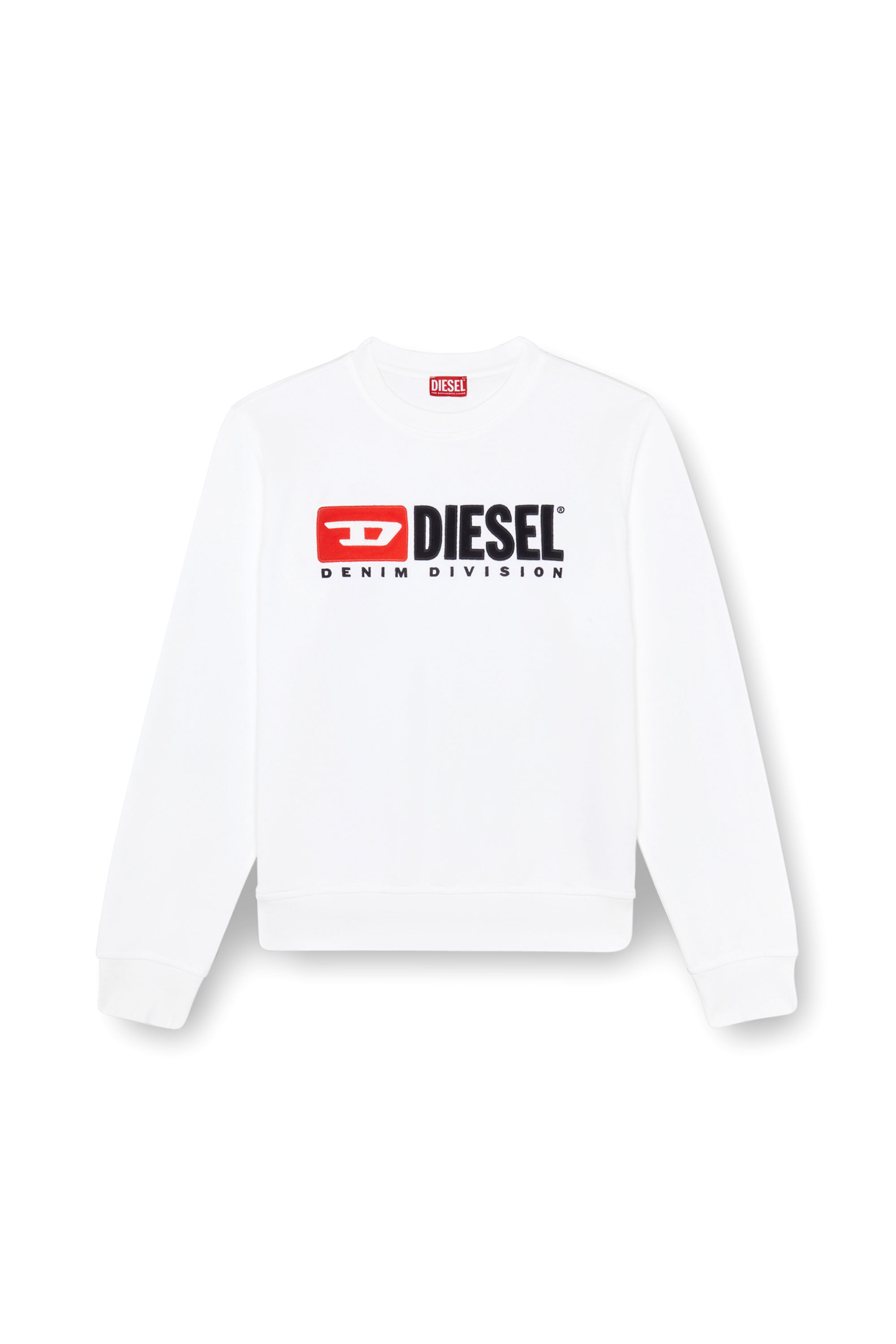 Diesel - S-BOXT-DIV, Hombre Sudadera con logotipo Denim Division in Blanco - Image 2