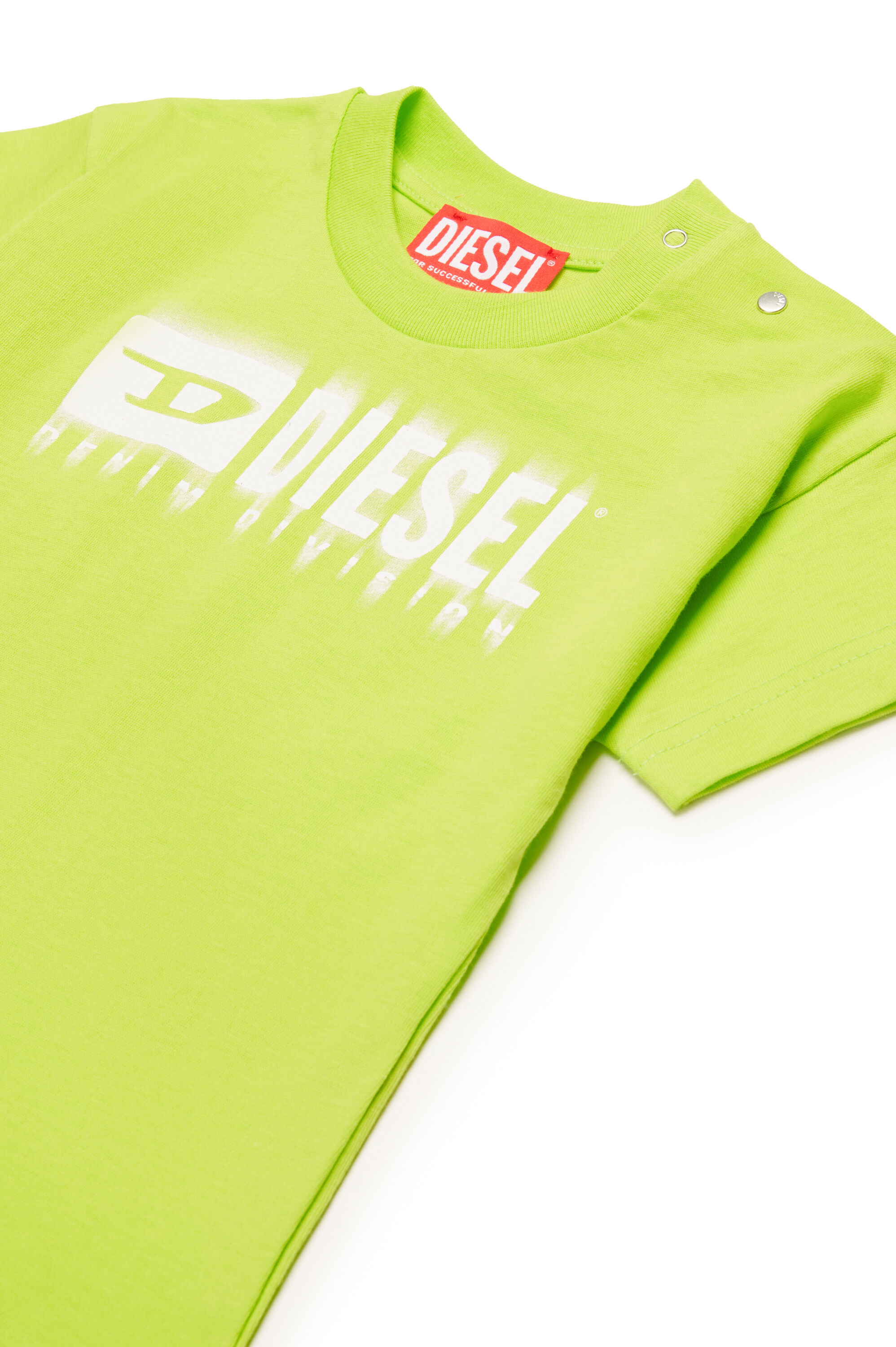 Diesel - TDIEGORL6MAB, Camiseta con logotipo manchado Unisex in Verde - 3