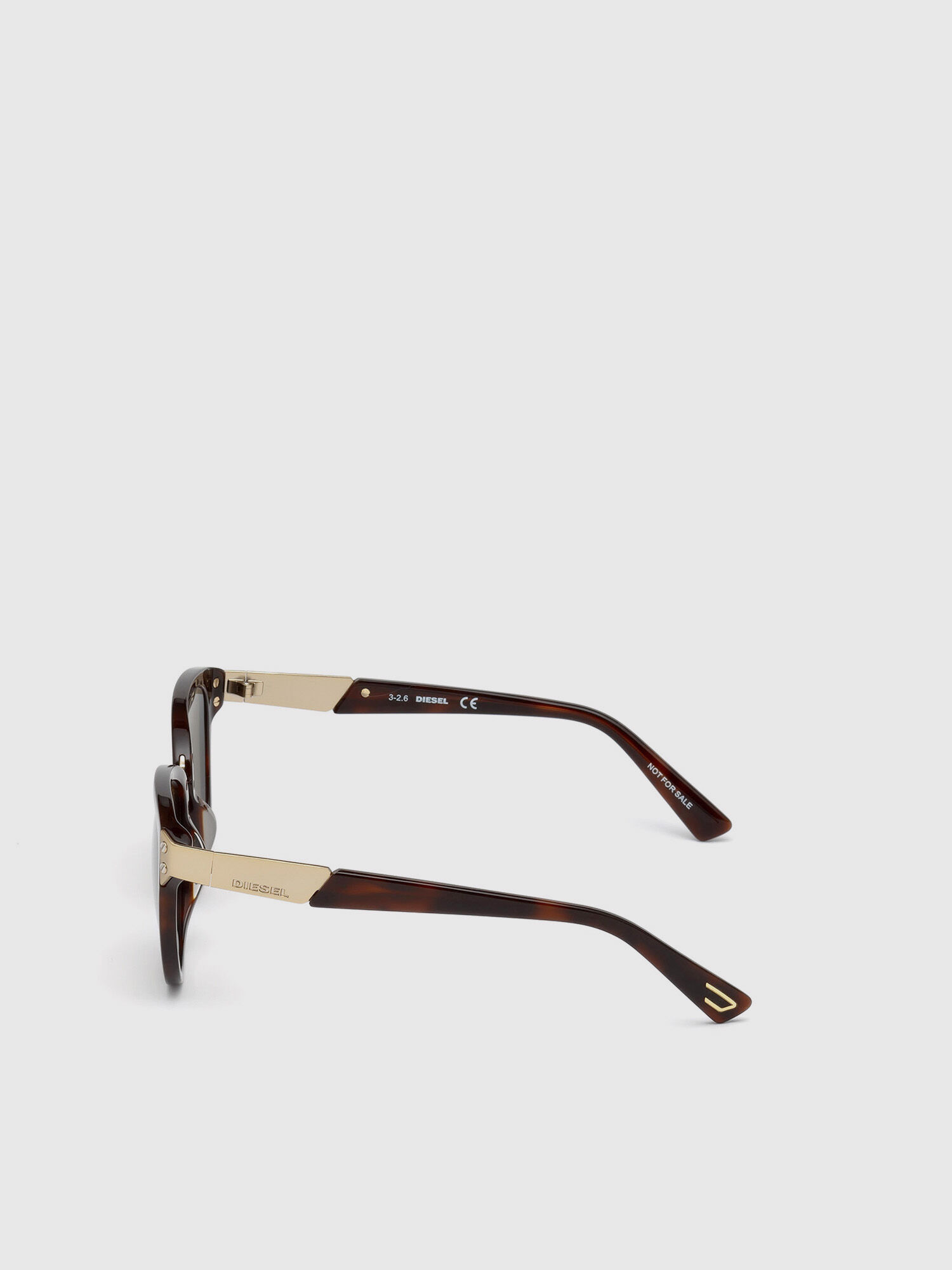 Diesel - DL0234, Gafas icónicas con detalles metálicos Mujer in Marrón - 3