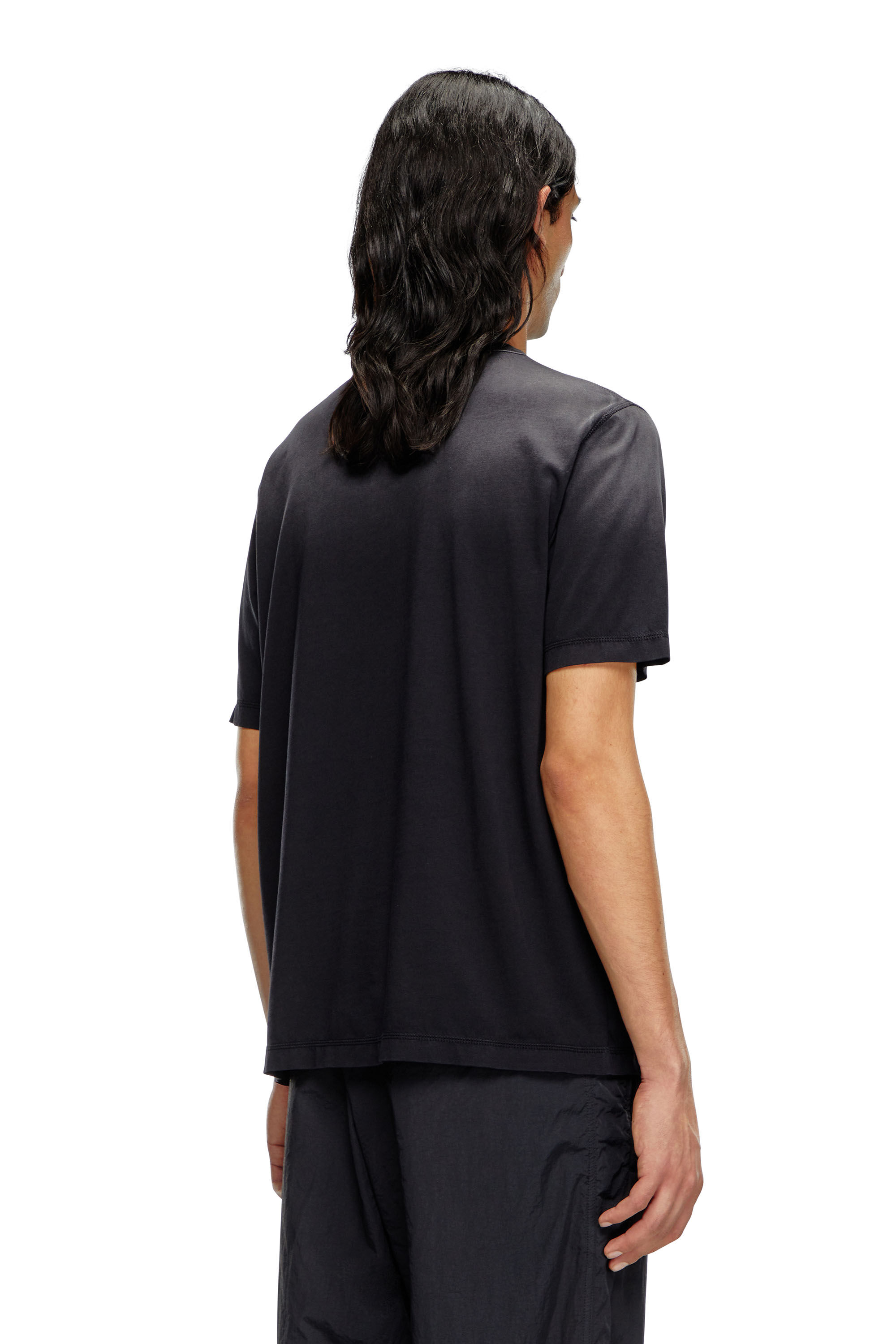 Diesel - T-ADJUST-K4, Camiseta con tratamiento desteñido por el sol Hombre in Negro - 4