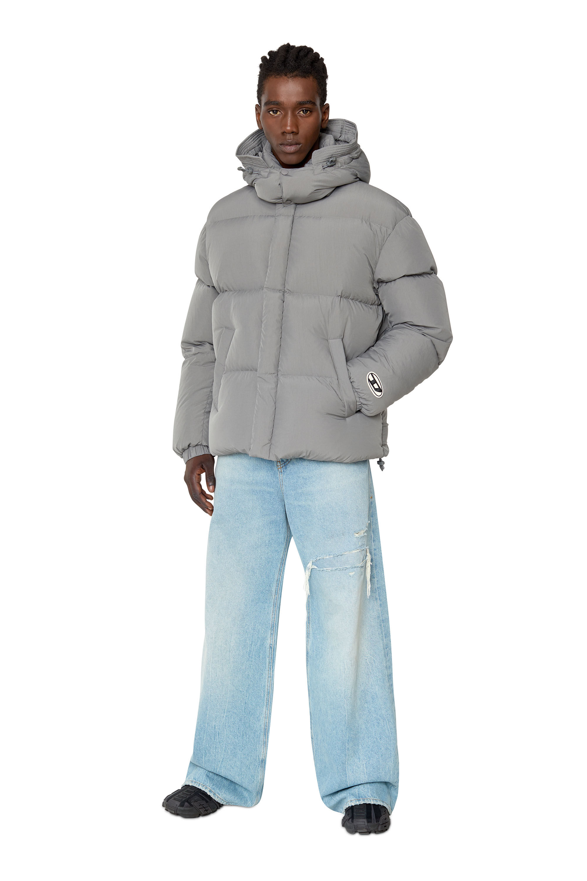 Diesel - W-ROLF-NW, Chaqueta de plumas real down de Polygiene ViralOff® Hombre in Gris - 1