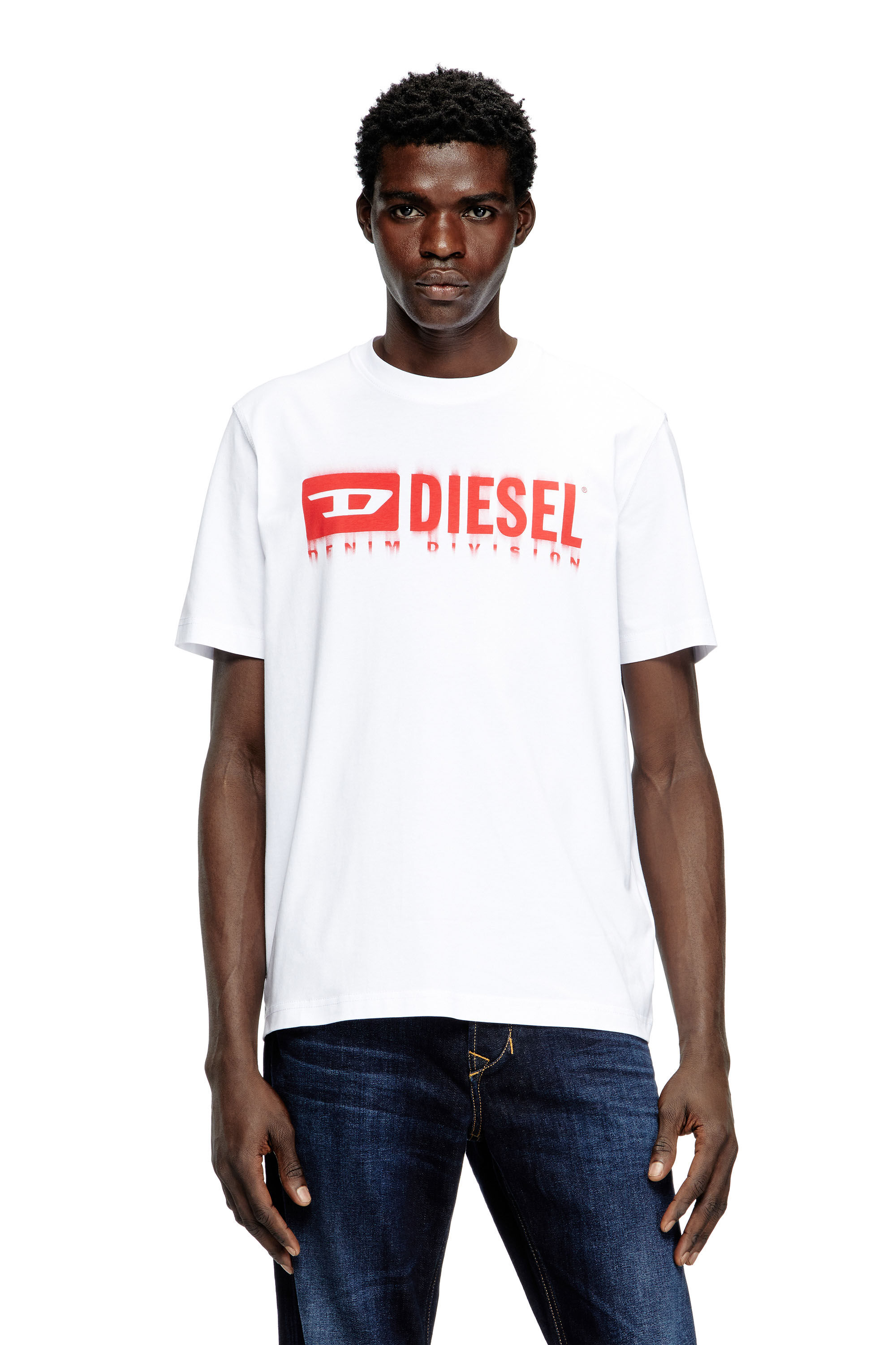 Diesel - T-ADJUST-Q7, Camiseta con logotipo Diesel borroso Hombre in Blanco - 3