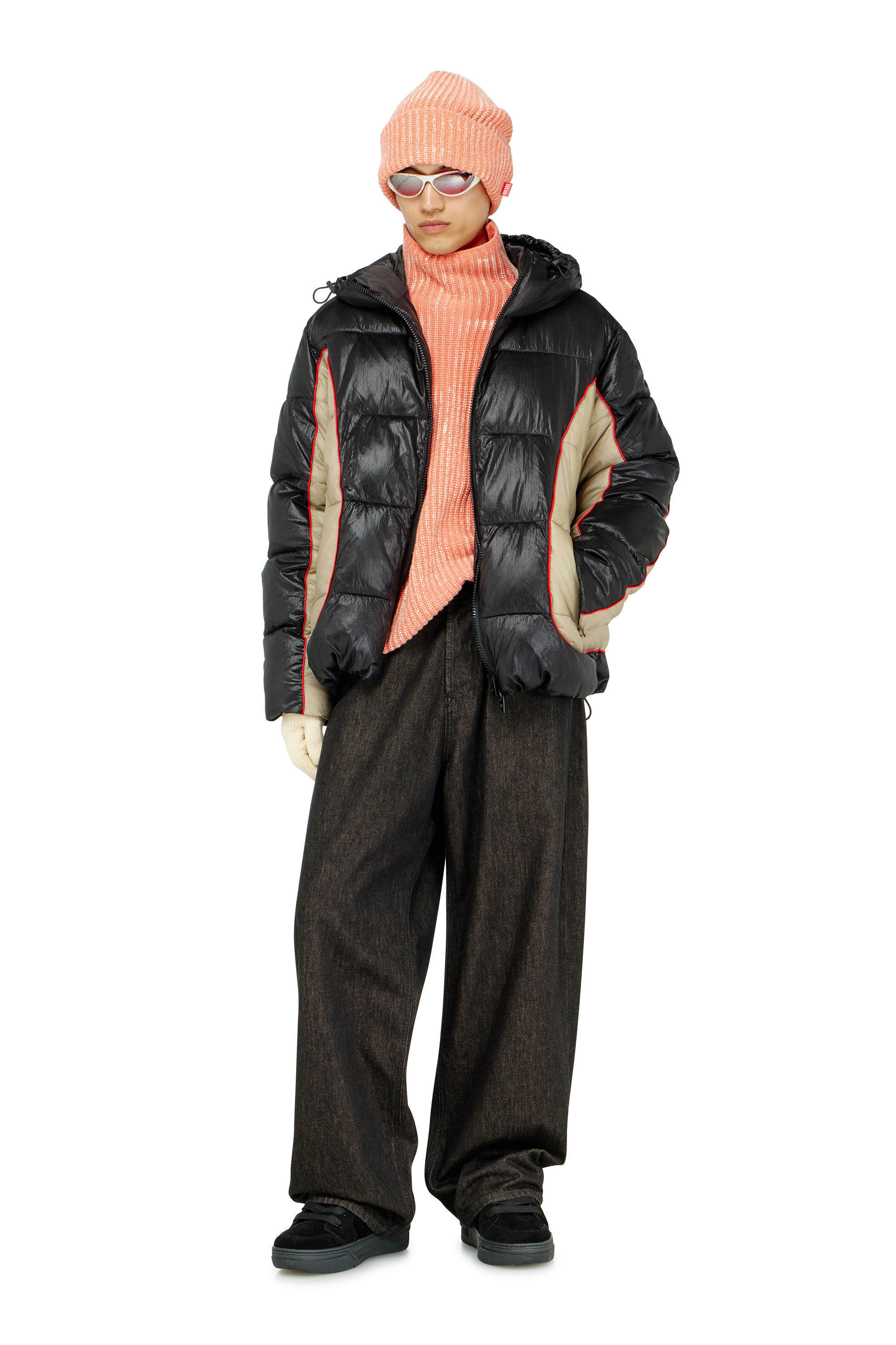 Diesel - W-OSTEND, Chaqueta puffer con capucha de ripstop brillante Hombre in Multicolor - 1