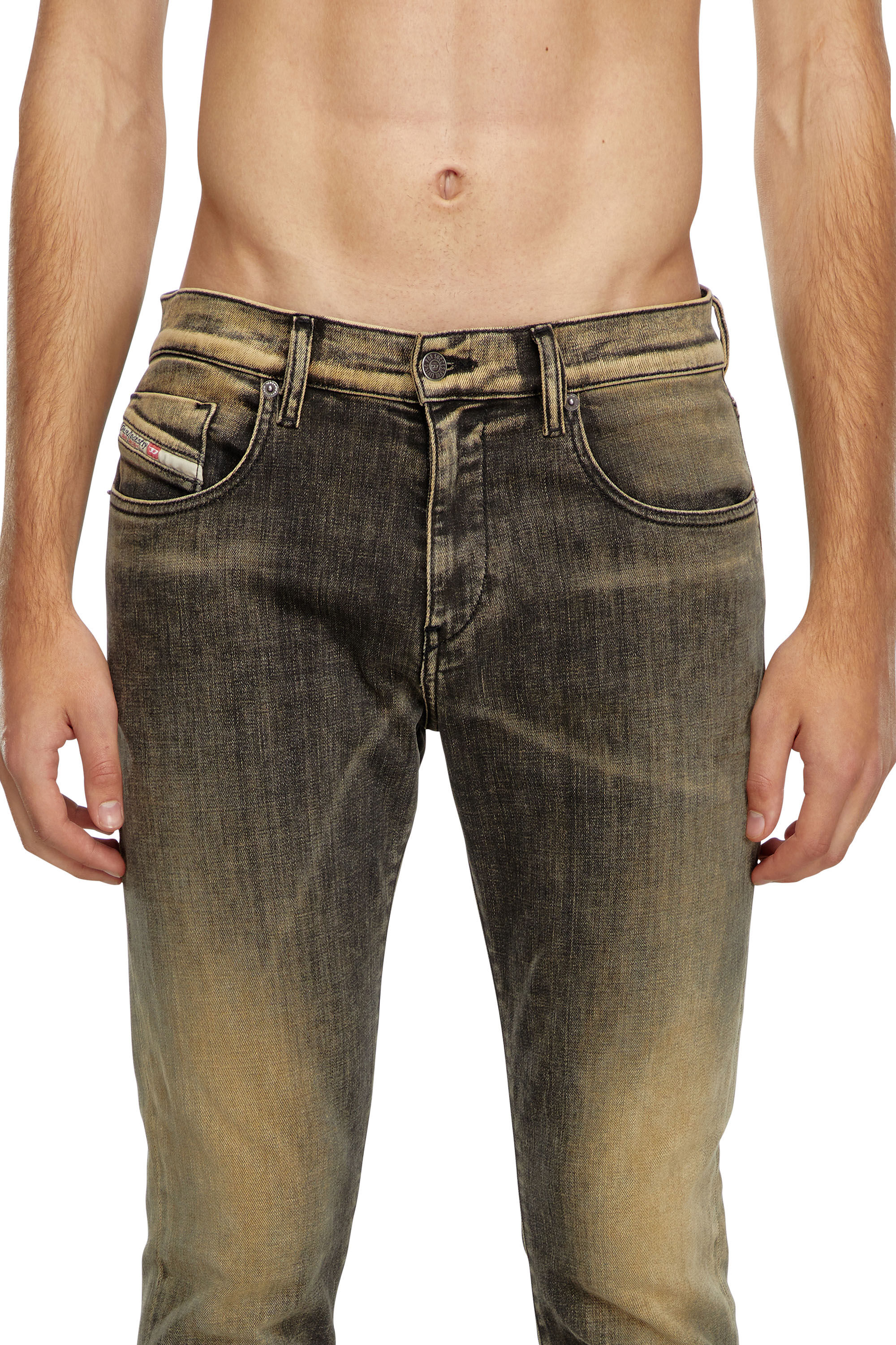 Diesel - Hombre Slim Jeans 2019 D-Strukt 09J48, Negro/Beige - Image 5