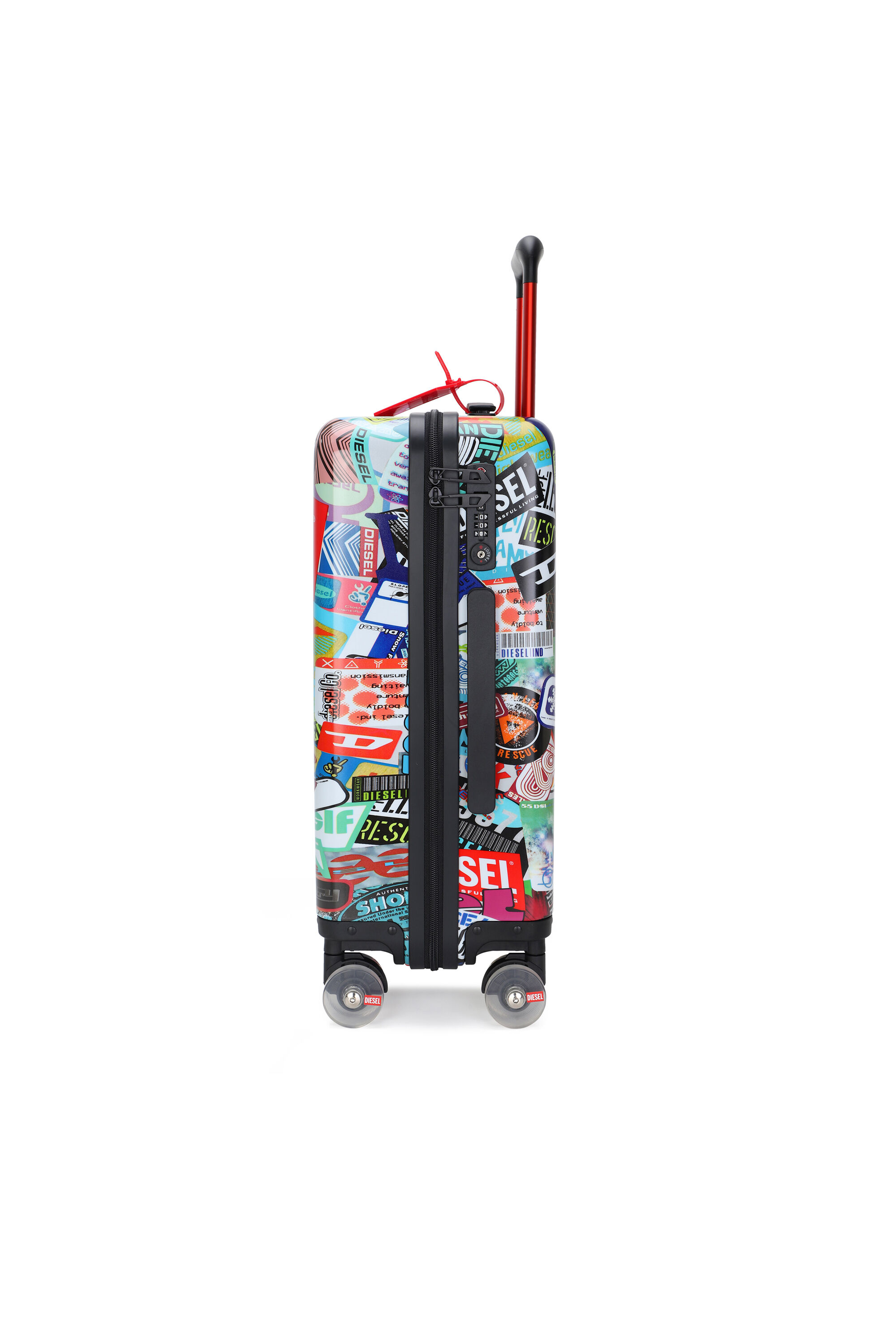 Diesel - DIESEL PC PRINTED TROLLEY-STICKERS- DSL0, Maleta estilo adhesivo tama&ntilde;o S Unisex in Multicolor - 3