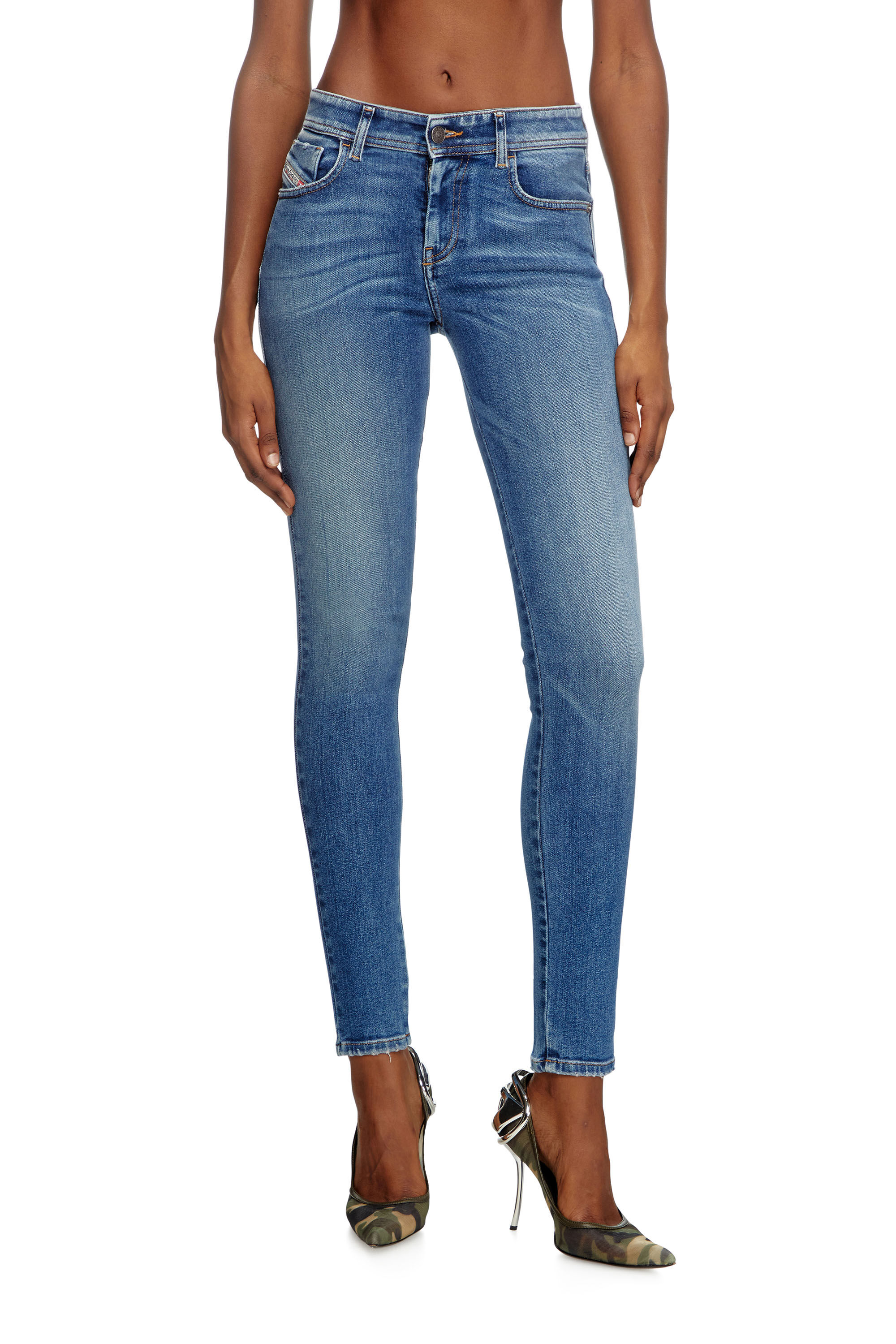 Diesel - Skinny Jeans 2017 Slandy 007Y8 Mujer, Azul medio - 3