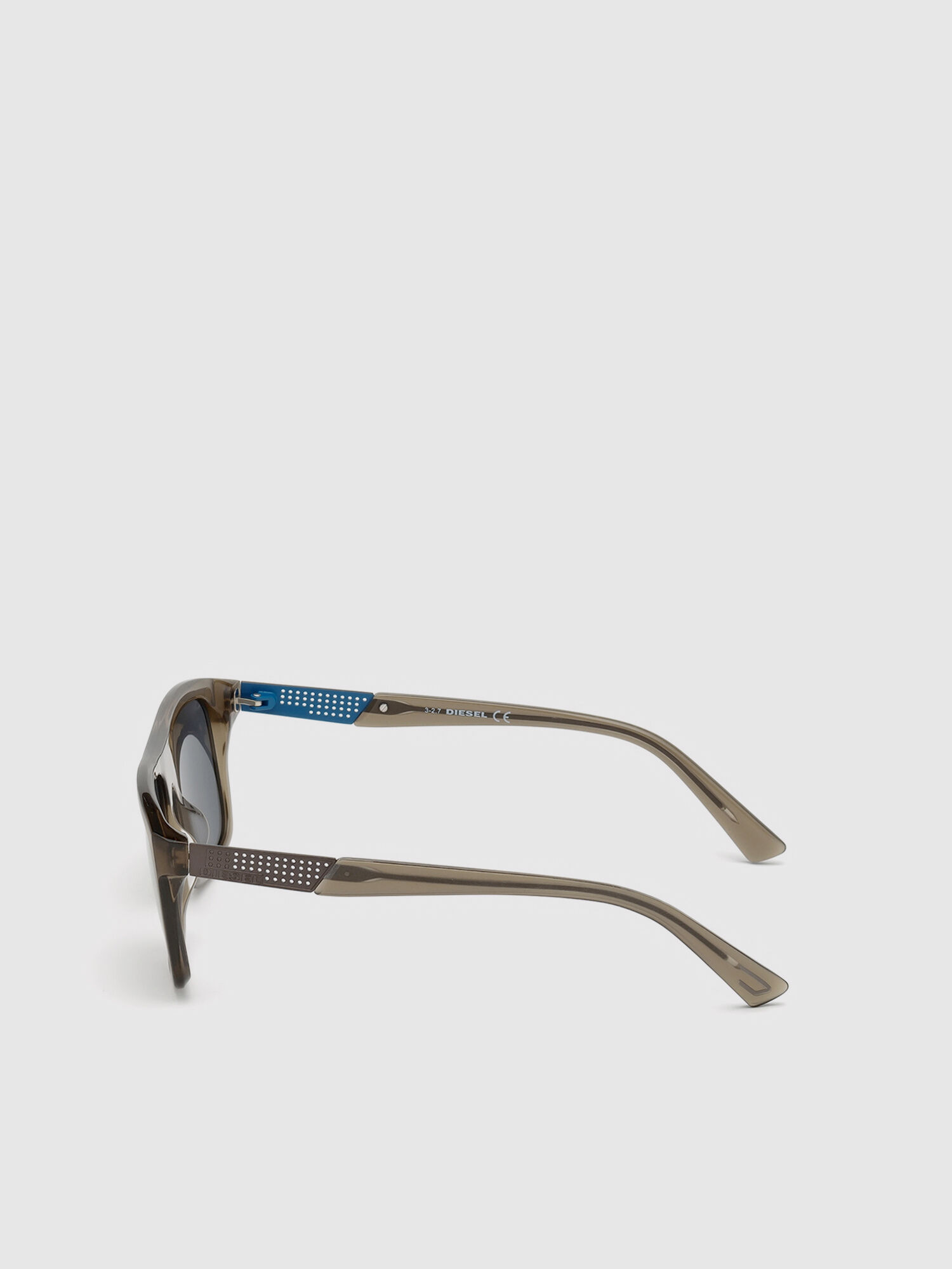 Diesel - DL0268, Gafas de montura cuadrada con placa metálica Hombre in Marrón - 3