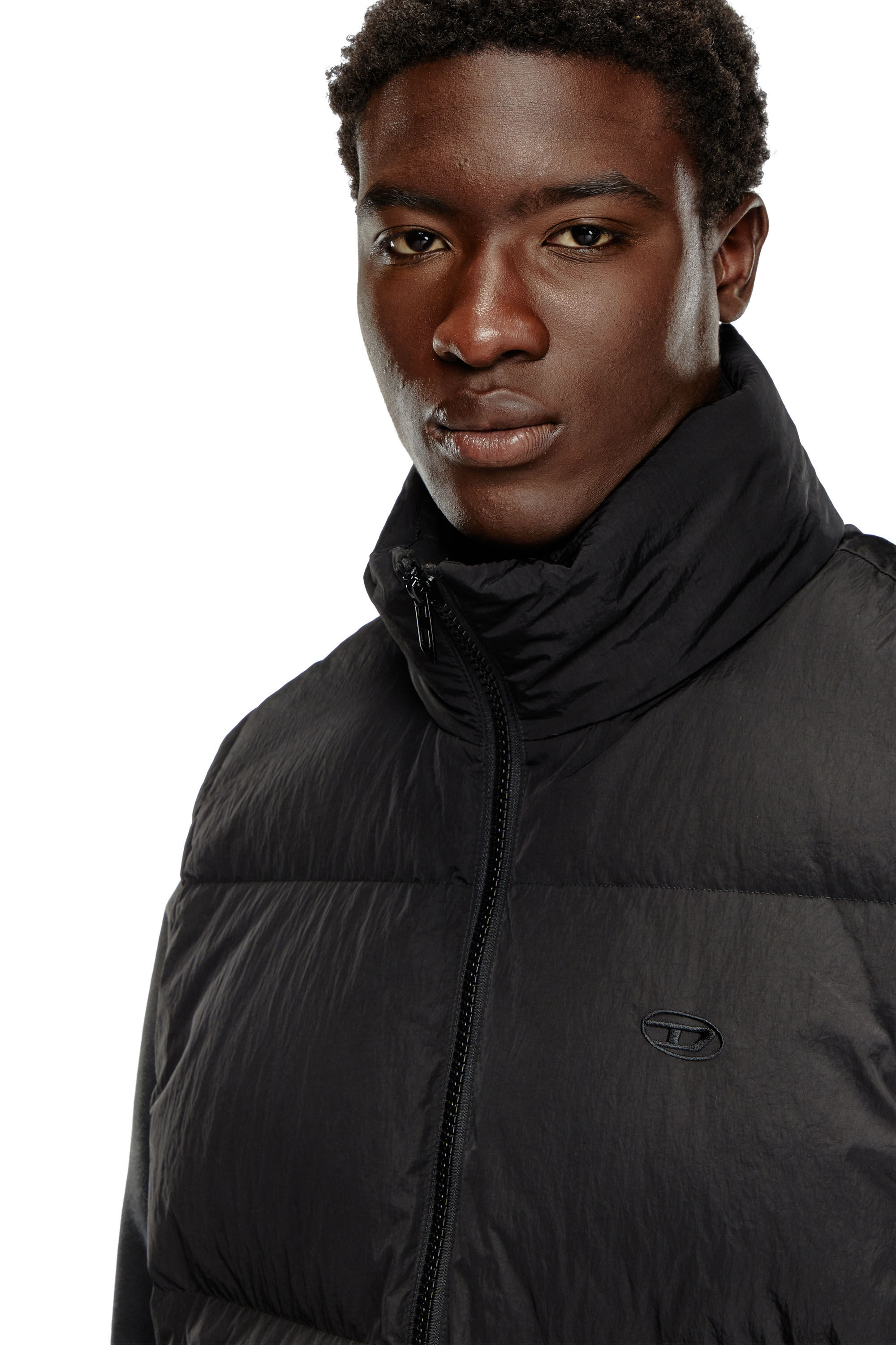 Men's Down vest in crinkled nylon | Black | Diesel