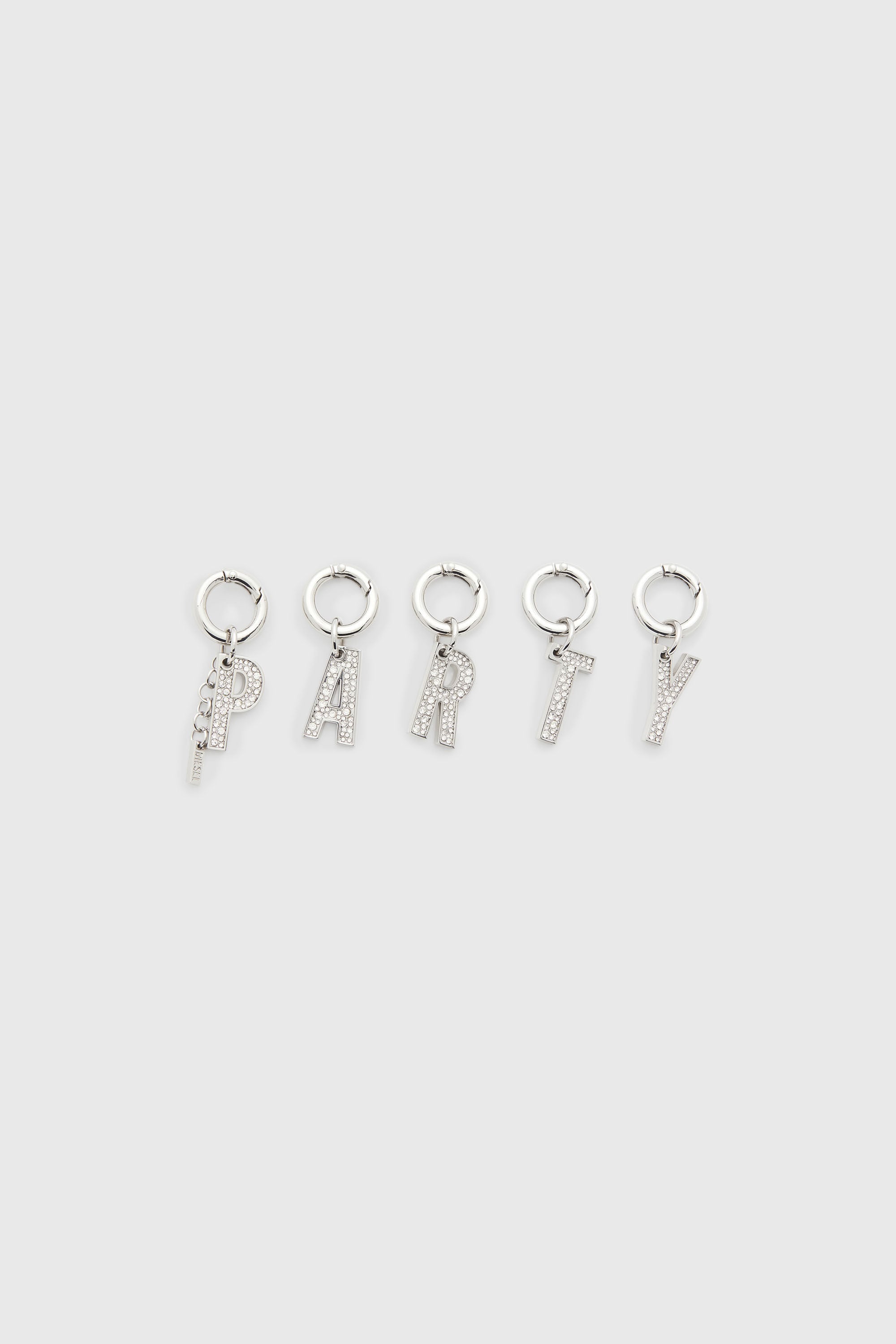 Diesel - CHARM-PARTY, Woman's Metal PARTY charms with rhinestones in Silver - 1