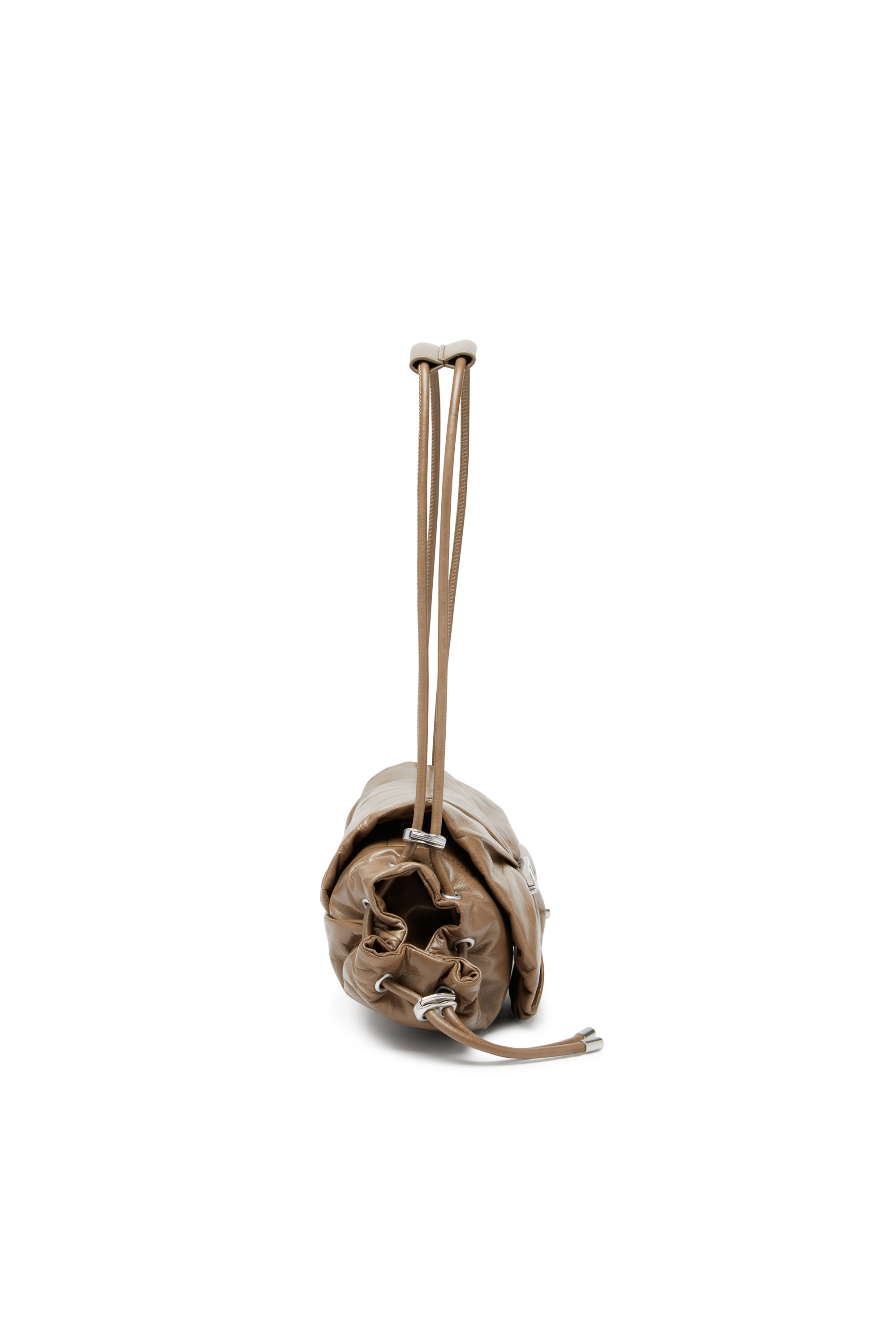 Diesel - SCRUNCH-D SHOULDER S, Scrunch-D S-Bolso de hombro de cuero arrugado Mujer in Marrón - 4