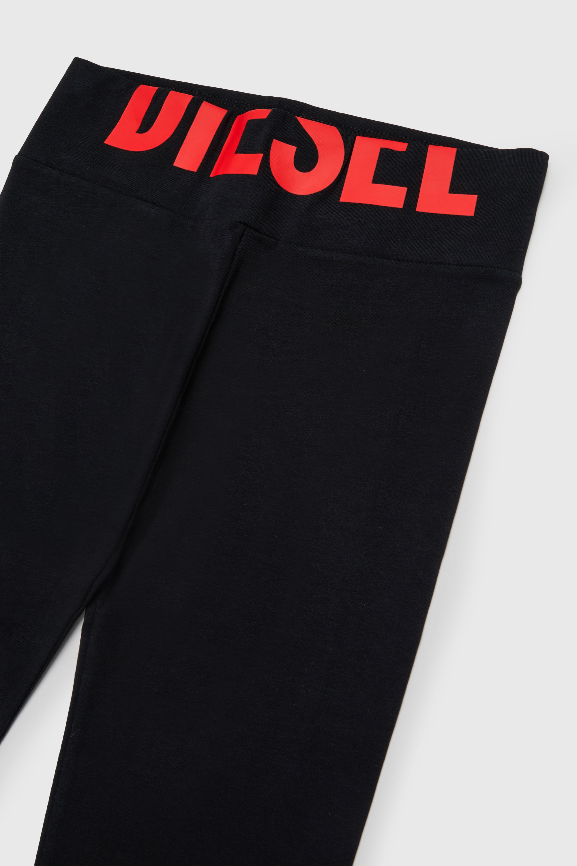 Diesel - PCEFY, Leggings de algod&oacute;n con logo recortado Mujer in Negro - 3