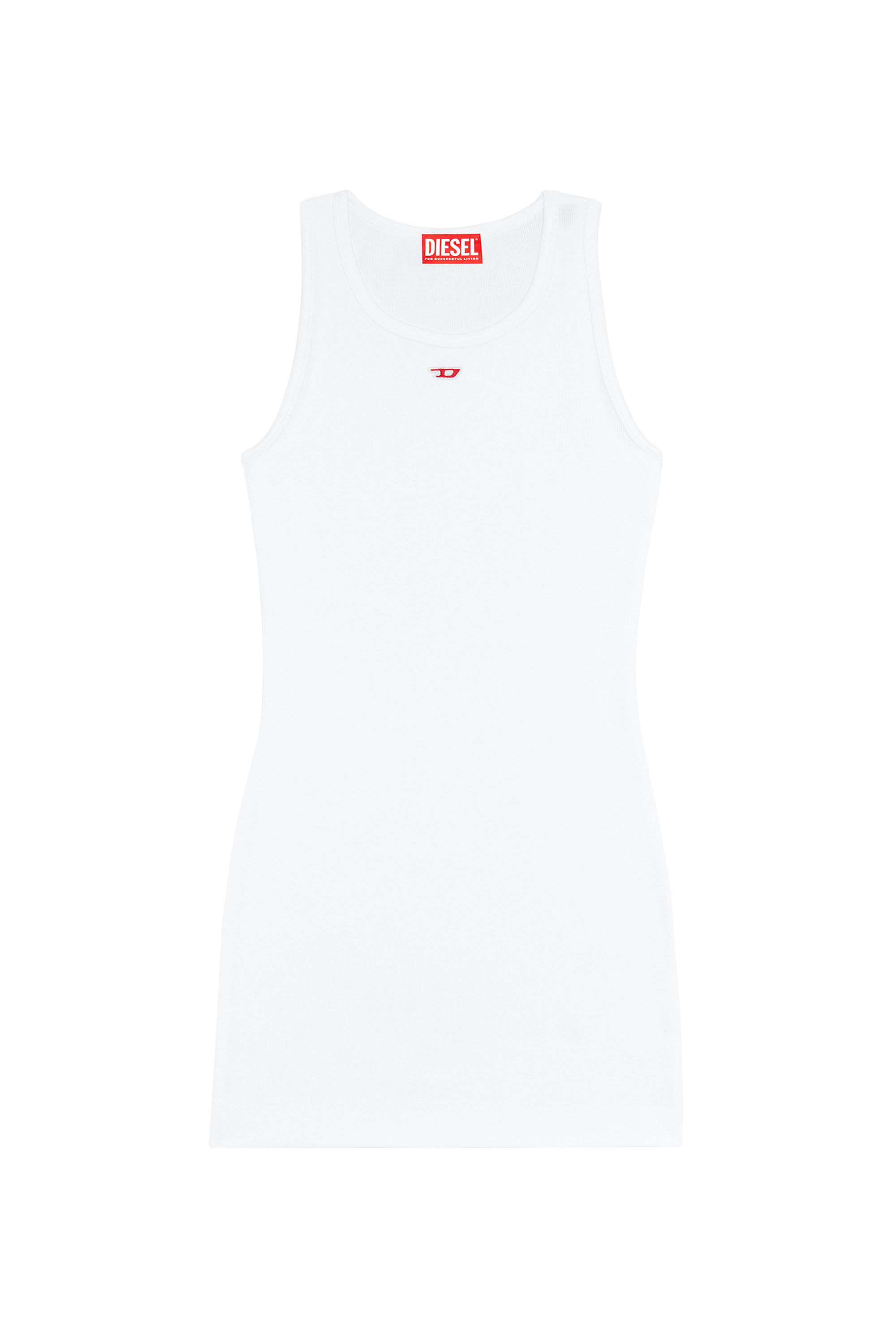 Diesel - D-TANK-D, Minivestido con tirantes con logotipo D Mujer in Blanco - 2