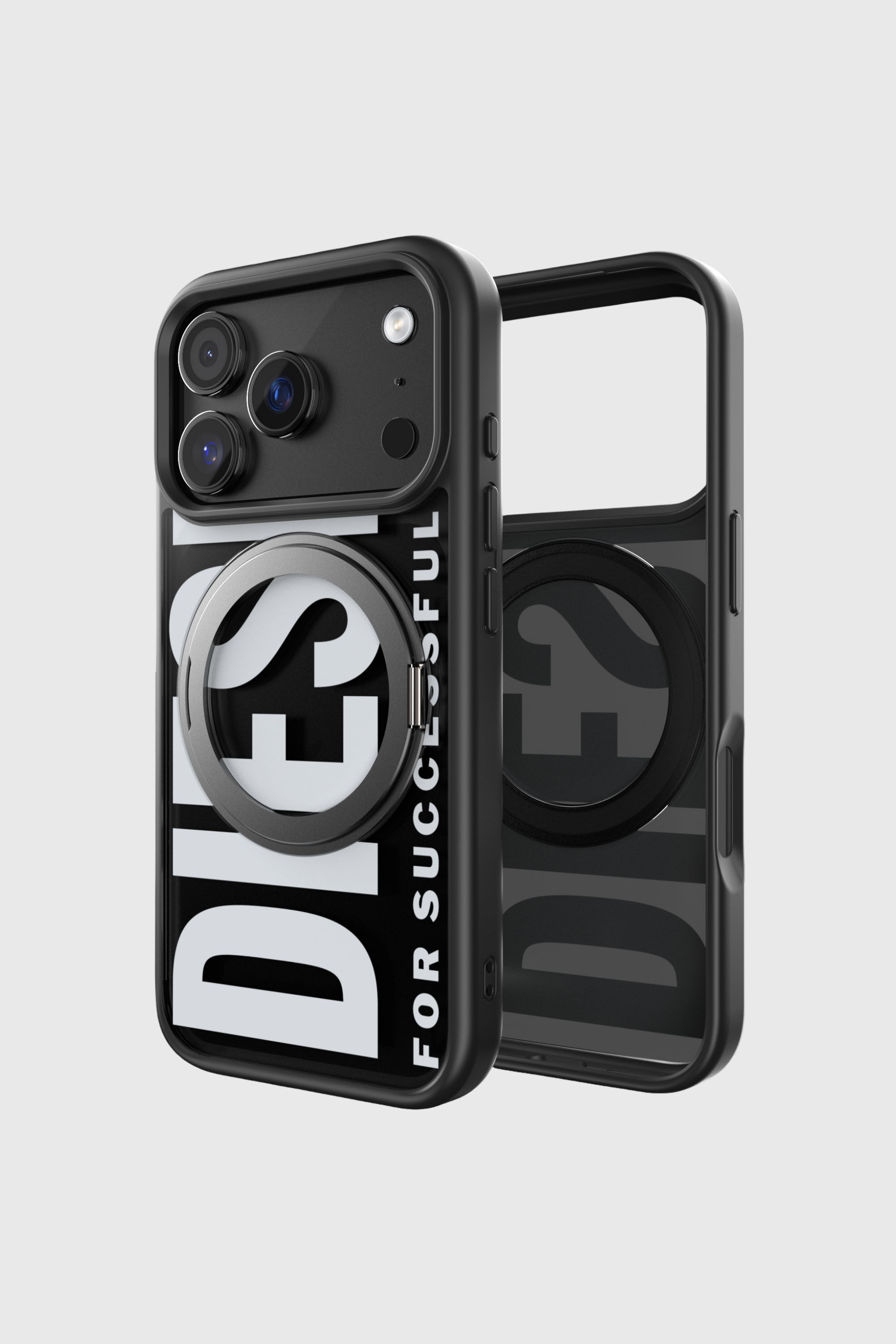 Diesel - 60405 RING STAND CASE RING STAND, Funda Ringstand-Magsafe para iPhone 17 Pro Unisex in Negro - 2