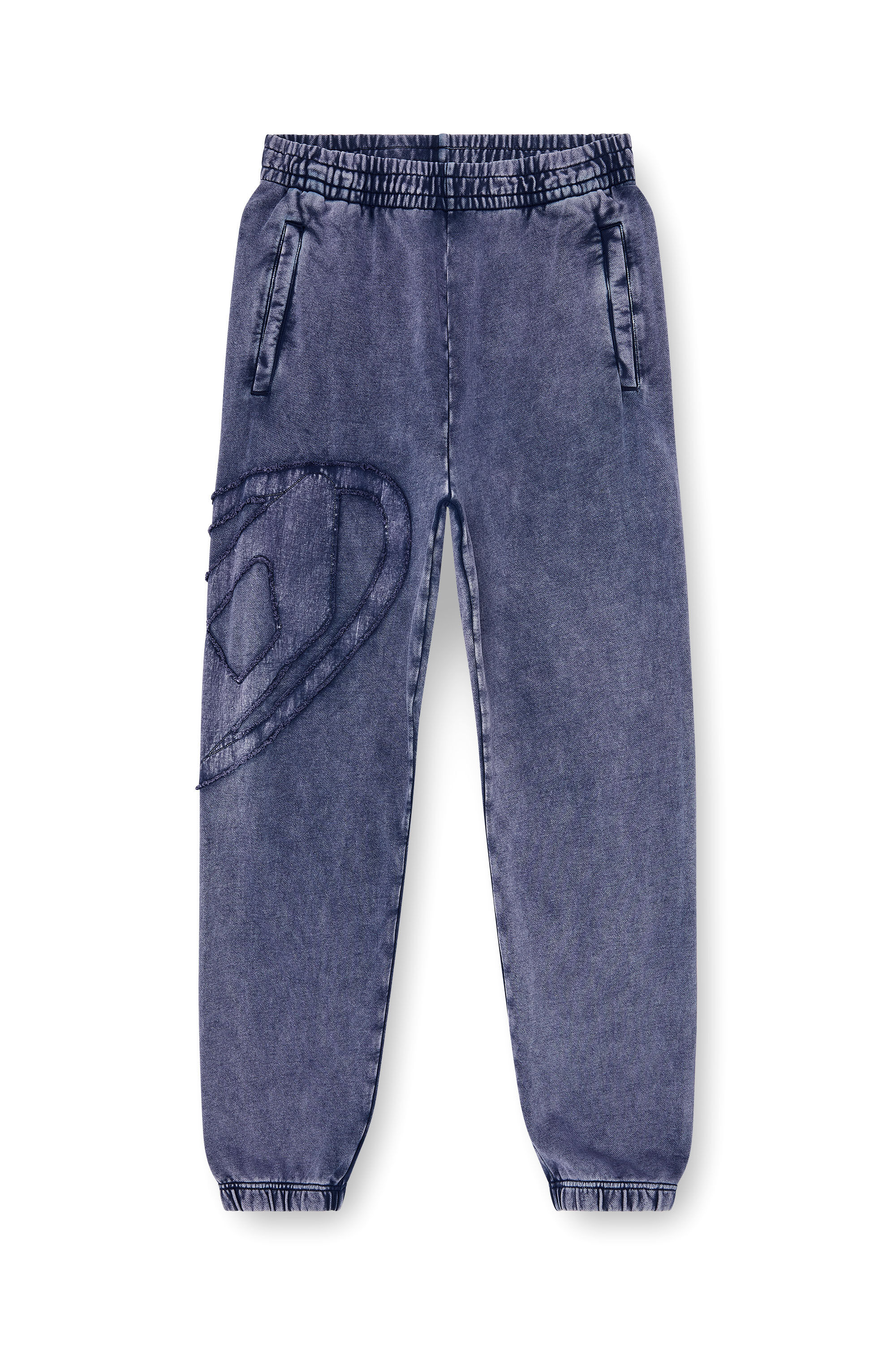 Diesel - P-MARKY-DEN, Pantalones de algod&oacute;n org&aacute;nico con parche Oval D Hombre in Azul marino - 2
